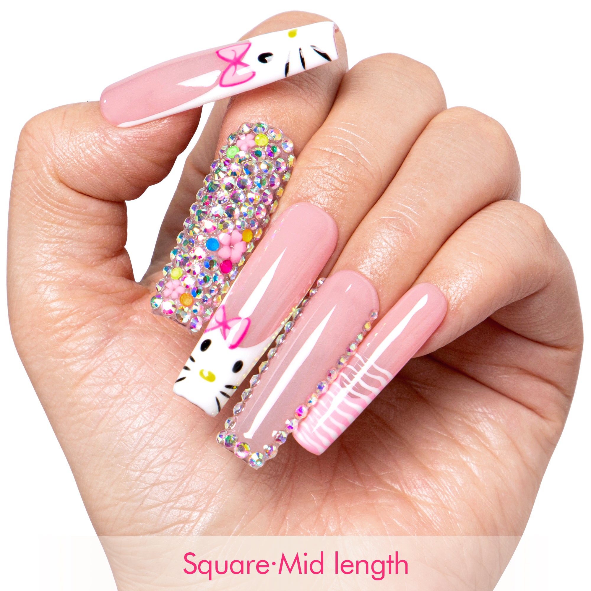 Kiss Me In Kawaii Handmade Nails H577