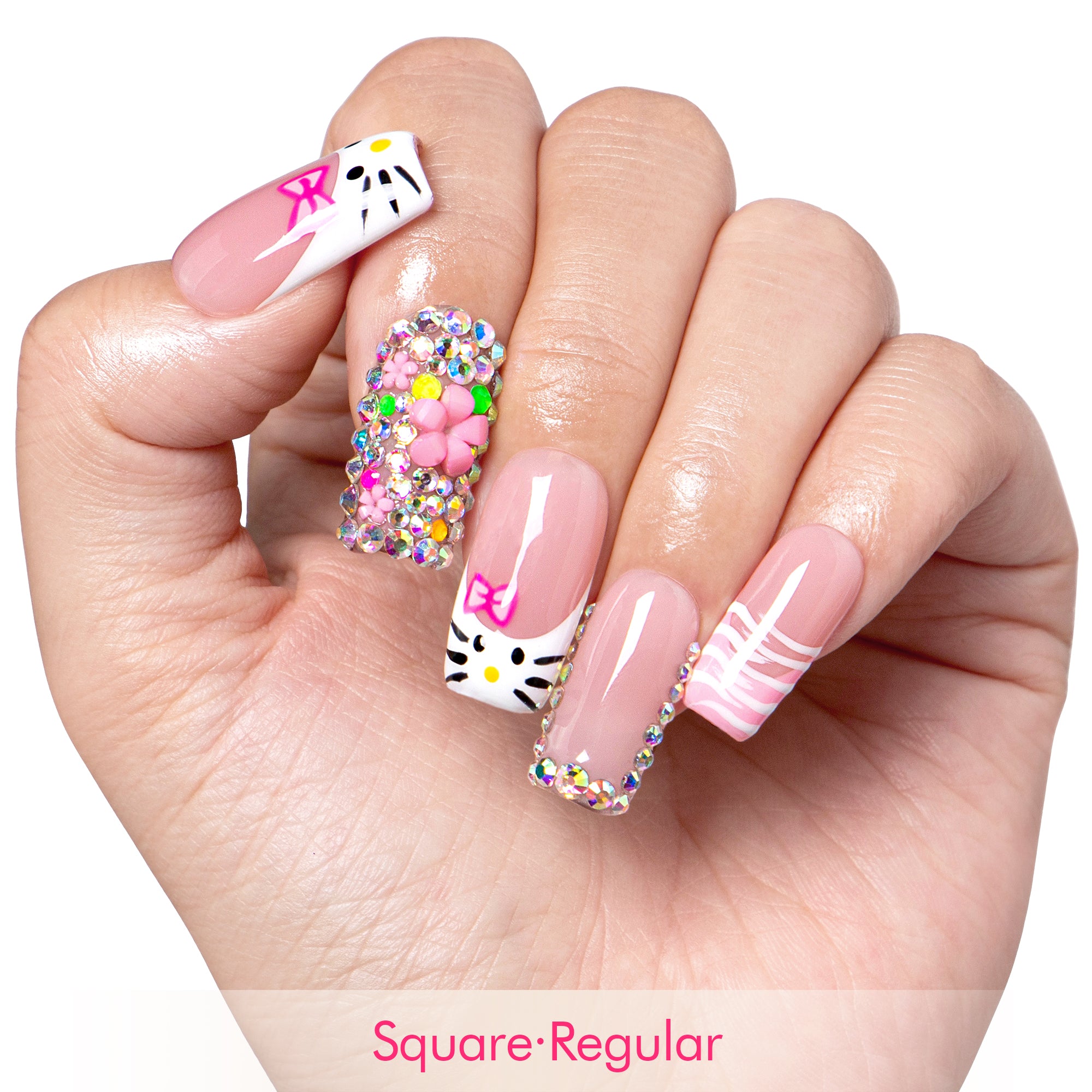 Kiss Me In Kawaii Handmade Nails H577