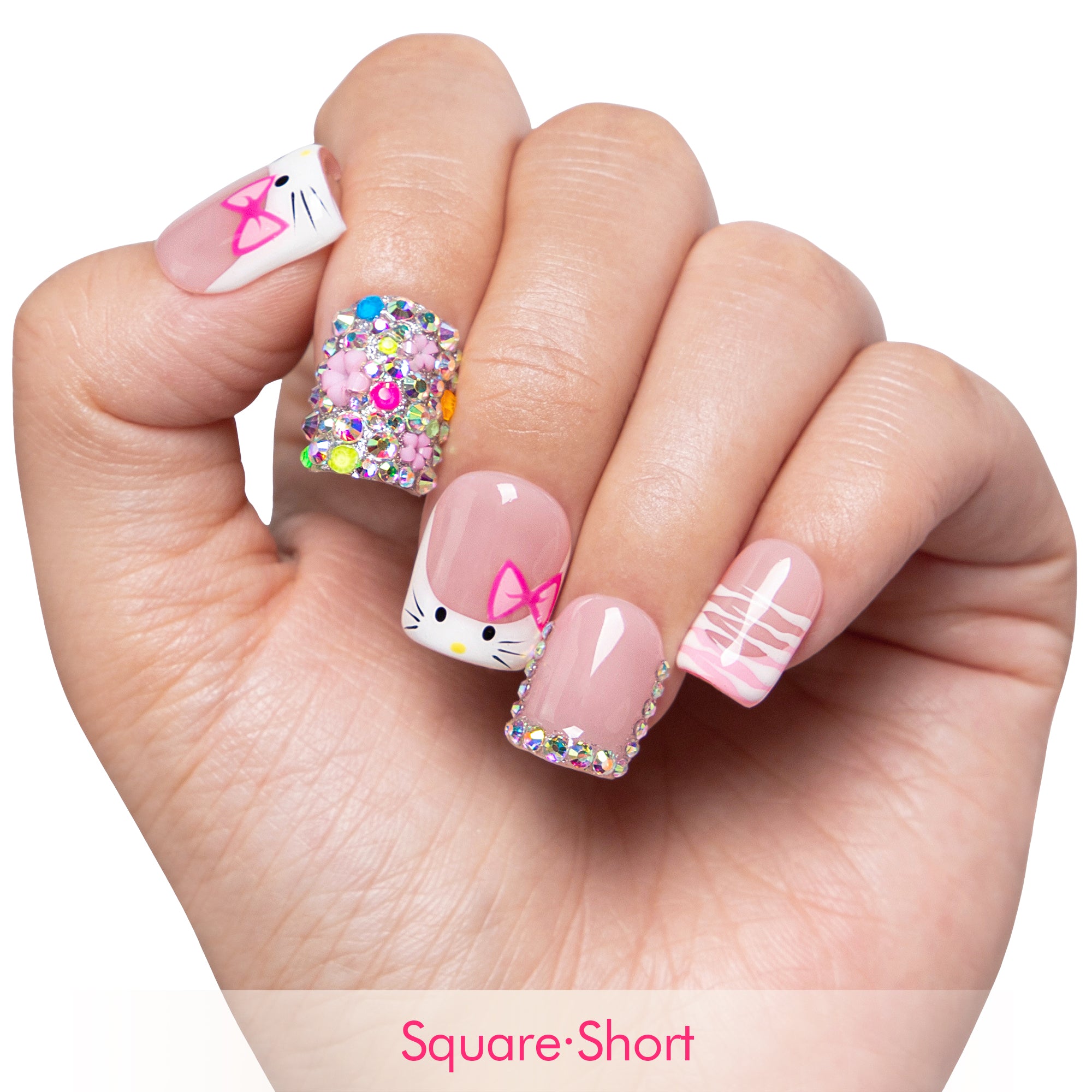 Kiss Me In Kawaii Handmade Nails H577