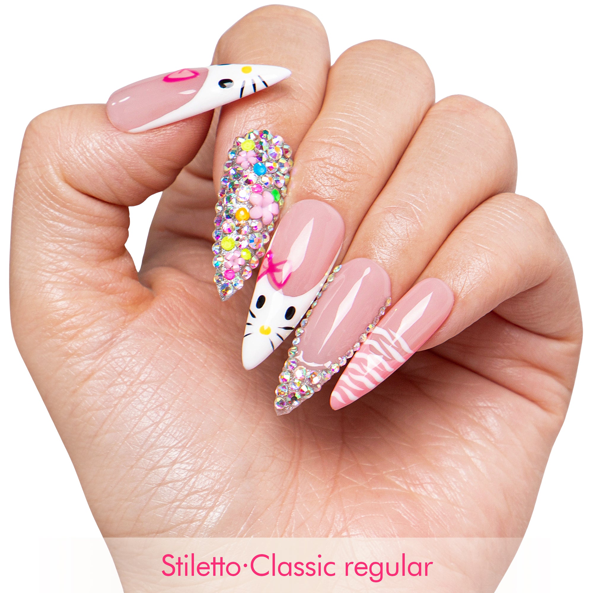 Kiss Me In Kawaii Handmade Nails H577