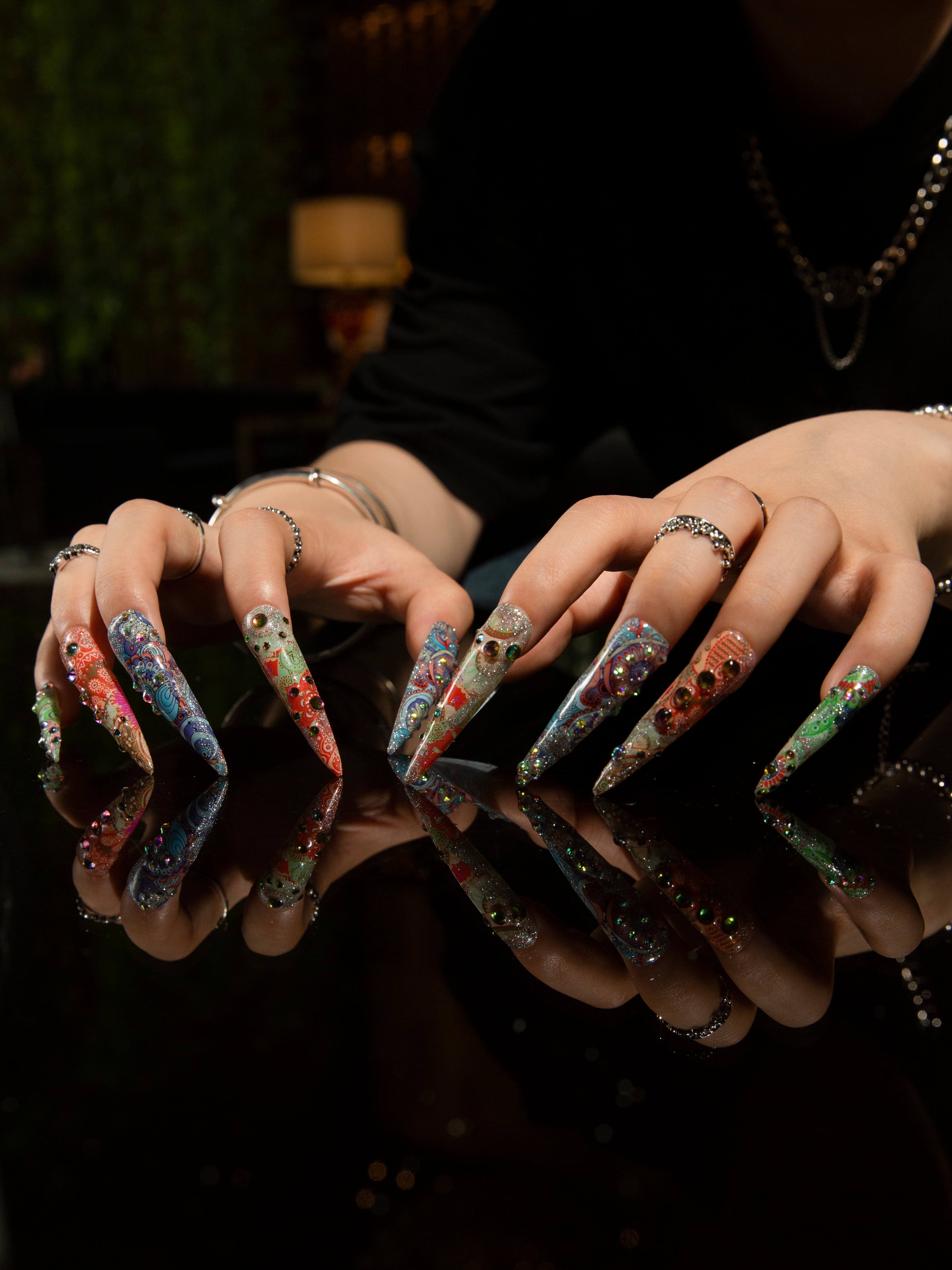 Boho Rhapsody Handmade Nails 24pcs H57