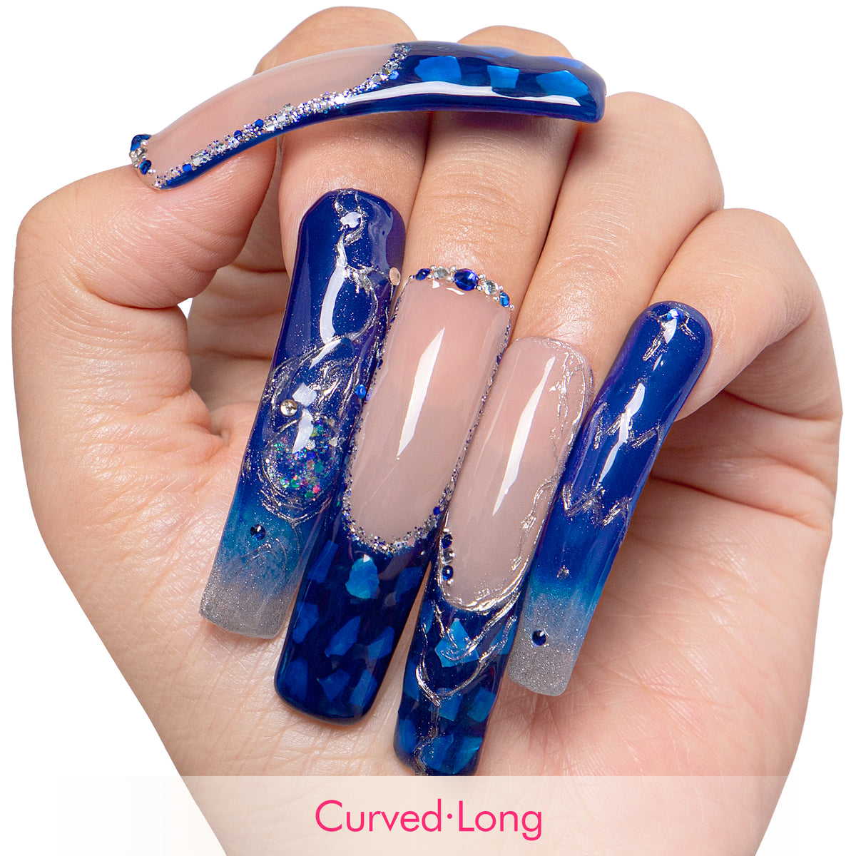 Aquarius Ice Queen Handmade Nails H589