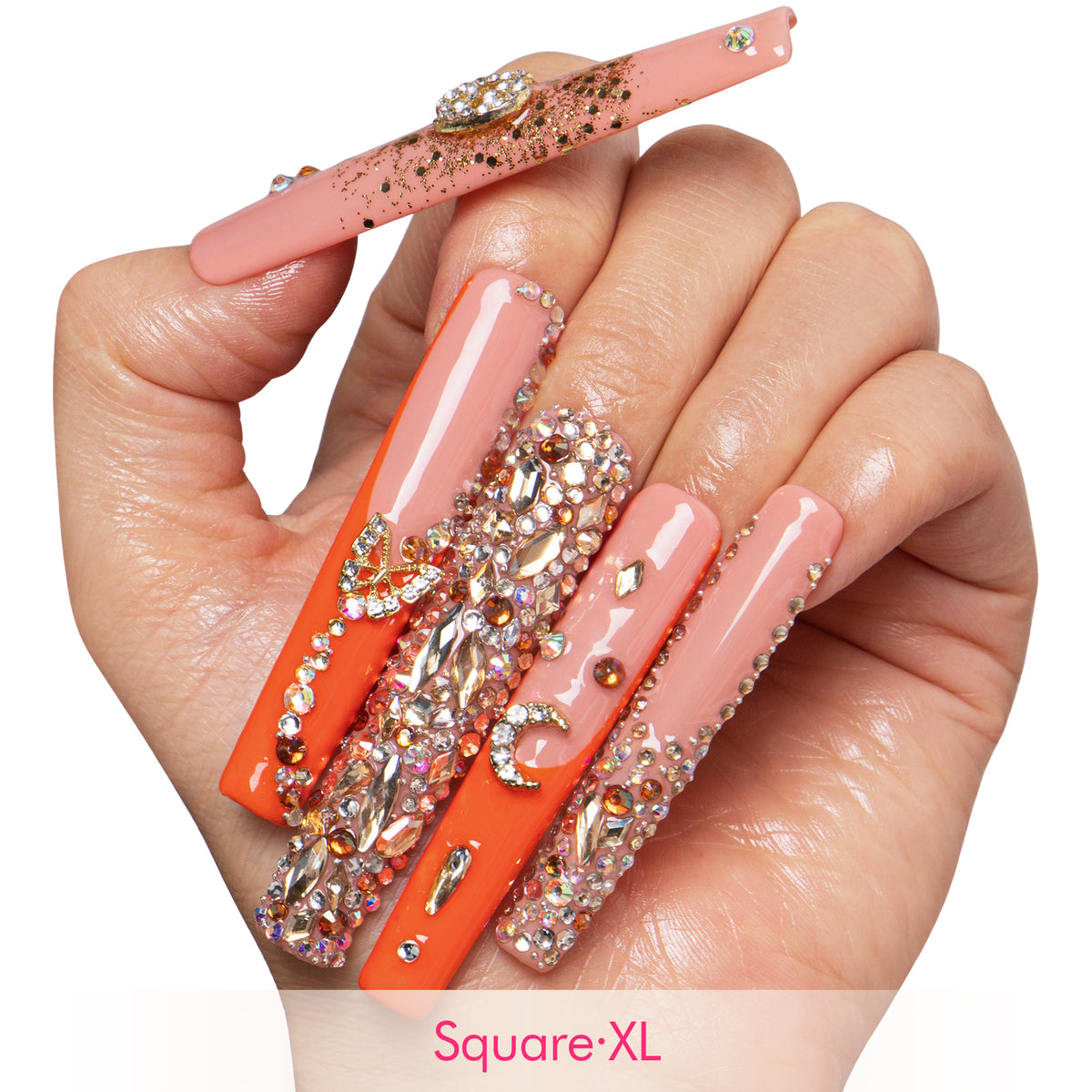 Neon Moon Cancer Handmade Nails H590
