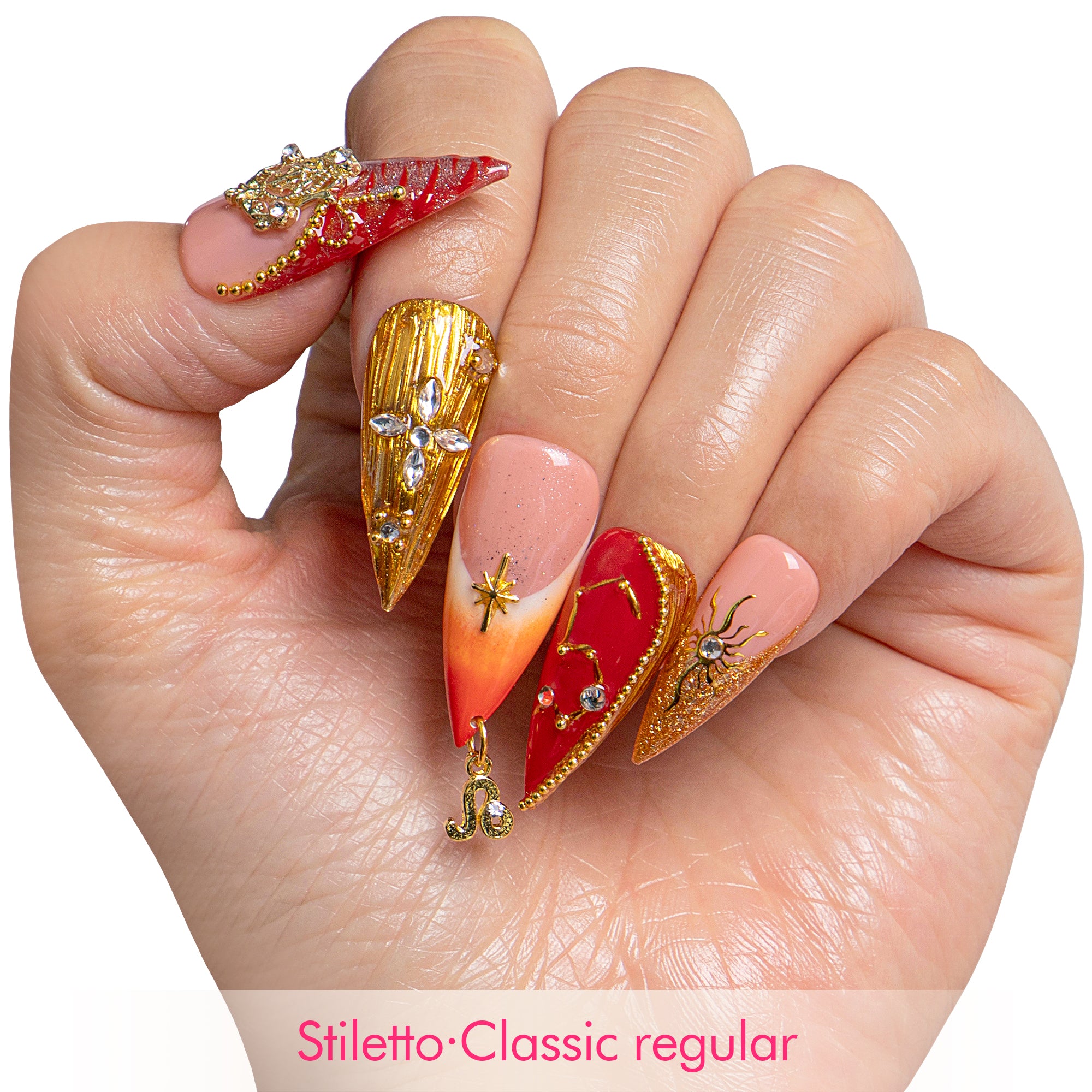 Leo’s Golden Hour Handmade Nails H593