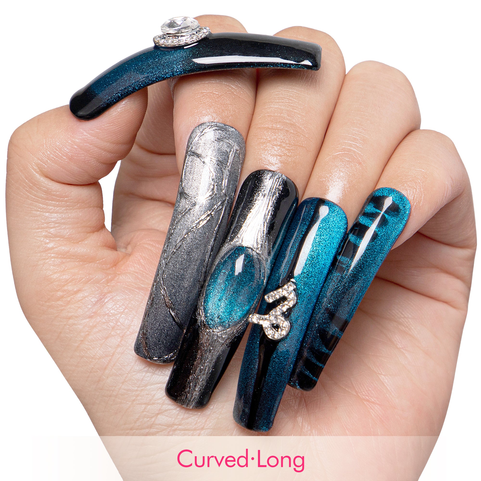 Capricorn Cosmic Energy Handmade Nails H597