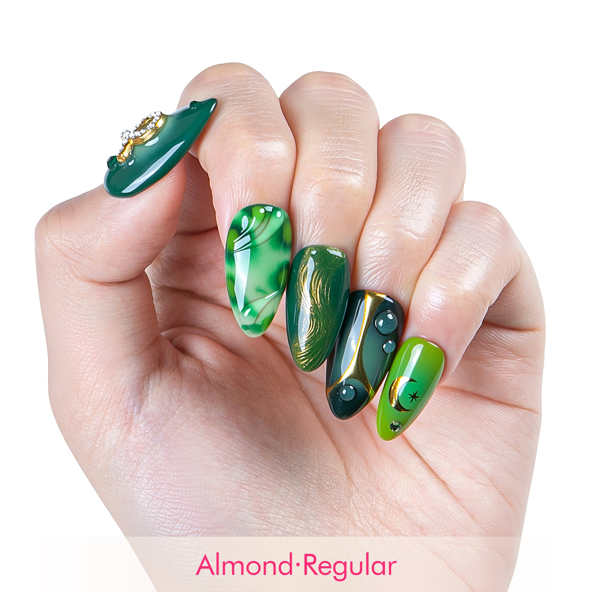 Taurus in Retrograde Handmade Nails H598