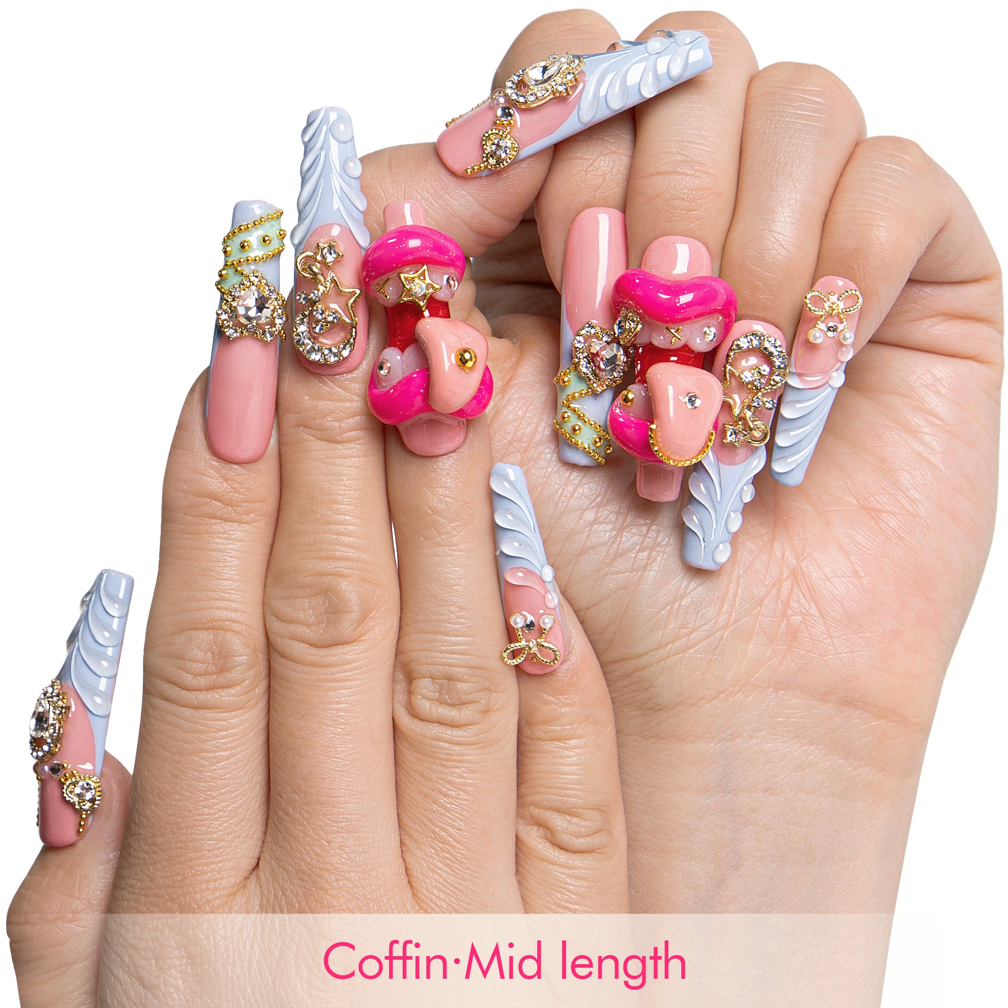 Too Cute to Care Handmade Nails H603