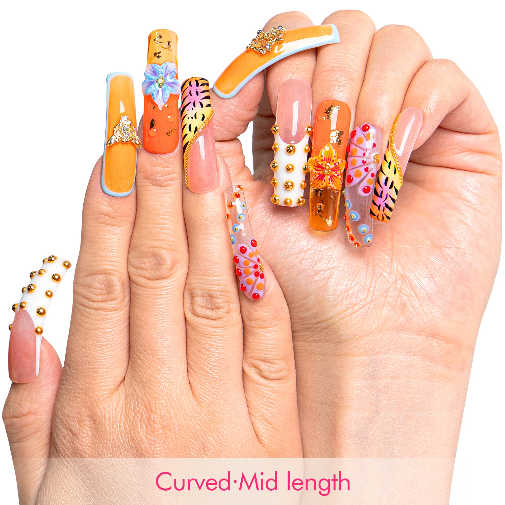 Tropical Trouble Handmade Nails H612