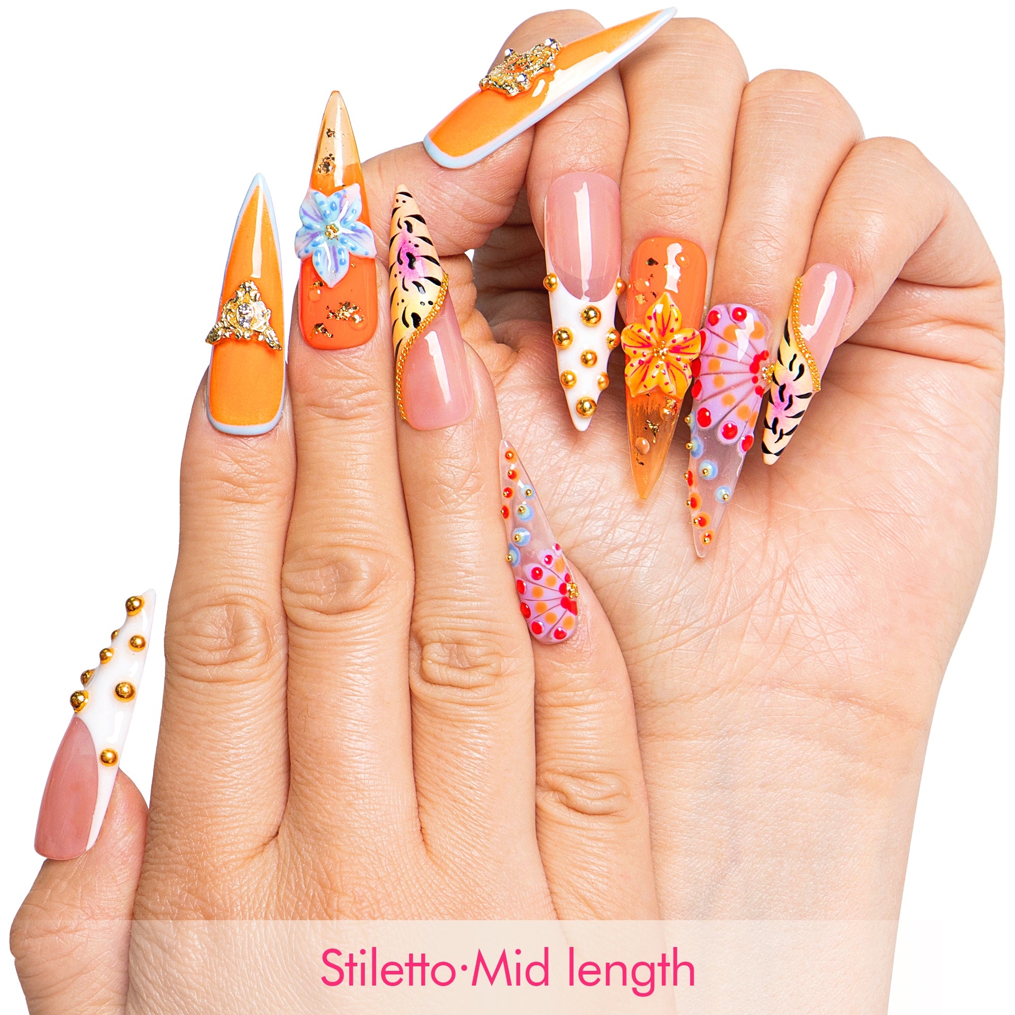 Tropical Trouble Handmade Nails H612