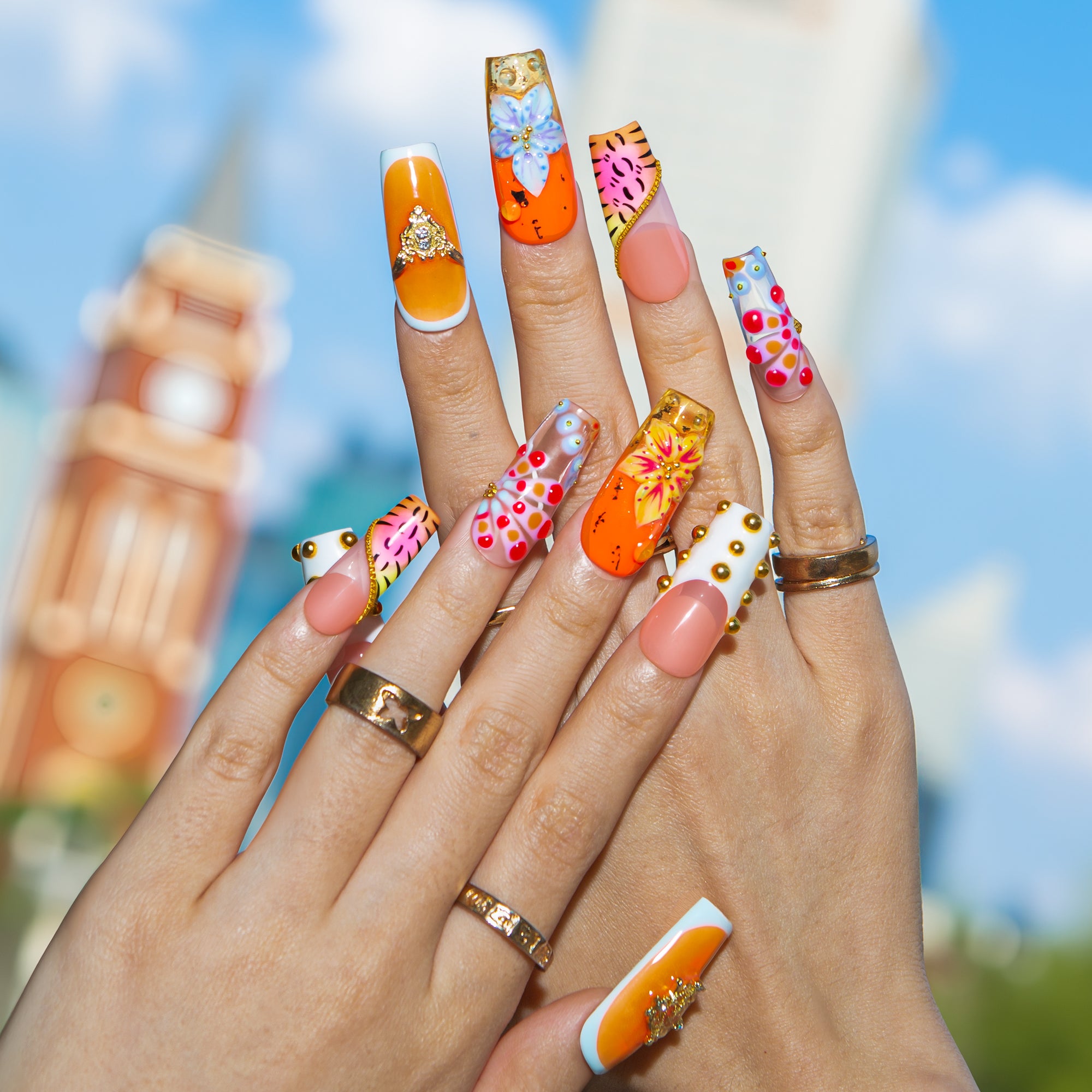 Tropical Trouble Handmade Nails H612