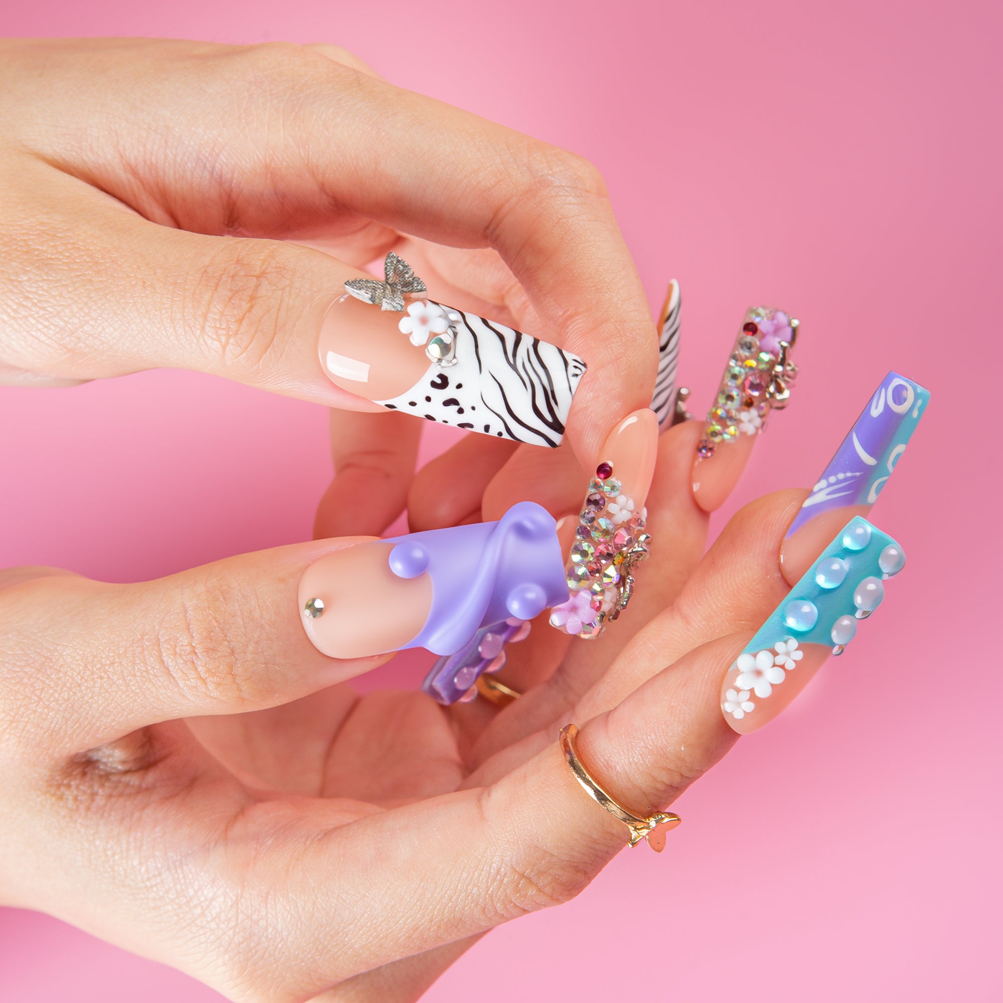Chill Girl Instinct Handmade Nails H613