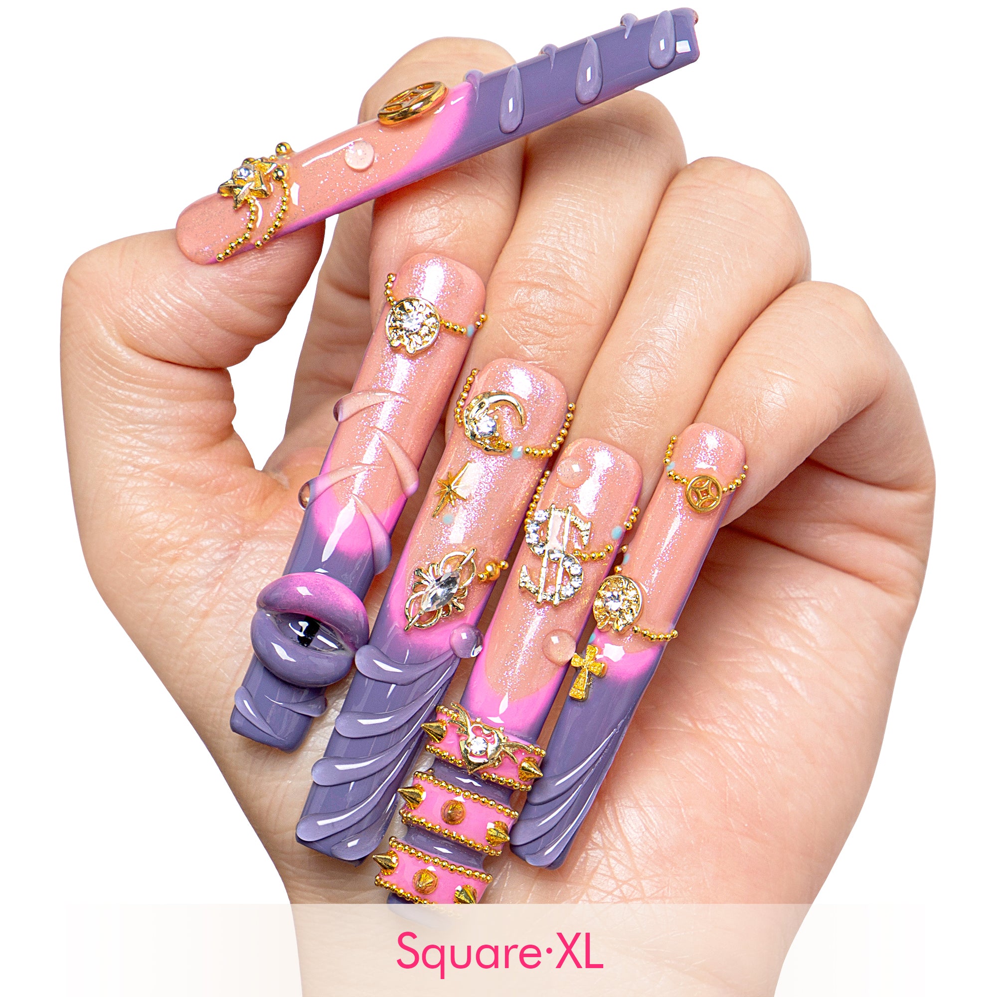 Starry-Eyed Trouble Handmade Nails H616