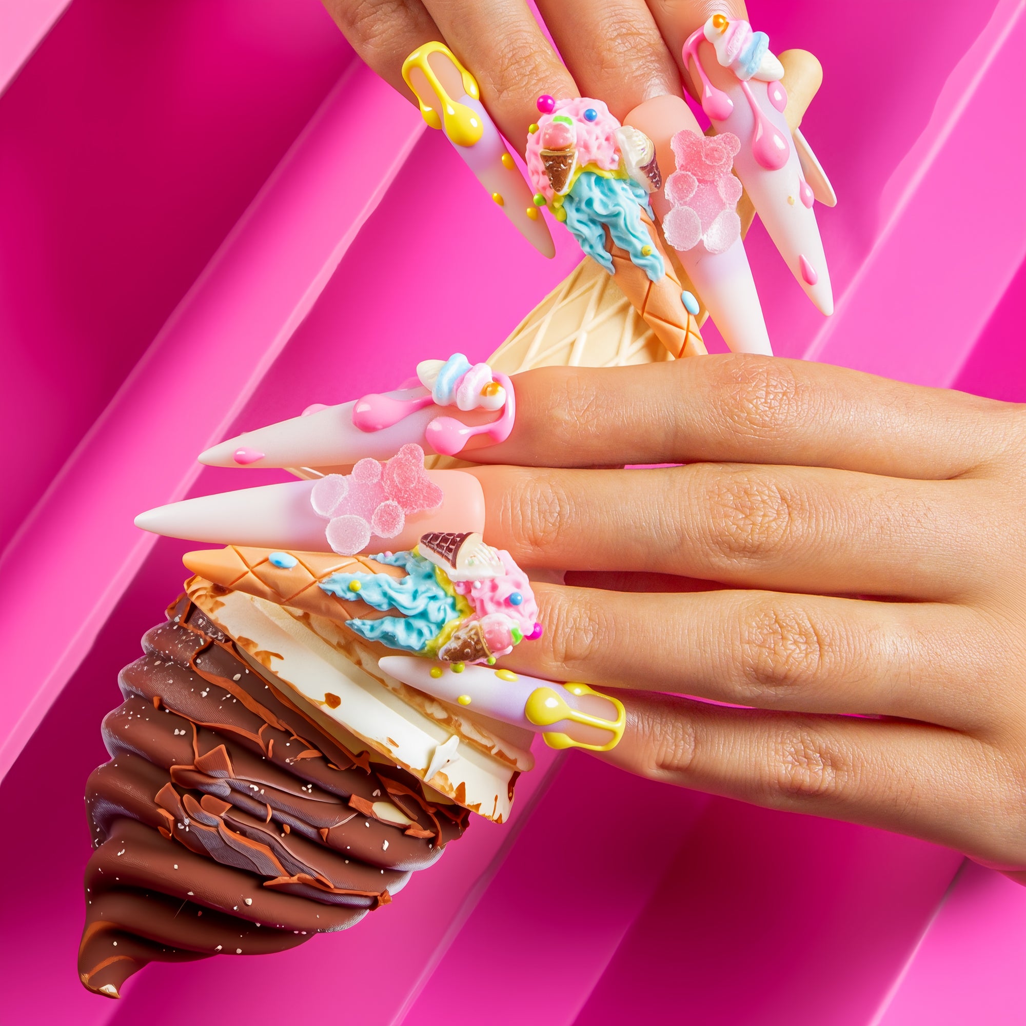 Drippin’ Not feelin’ Handmade Nails H618