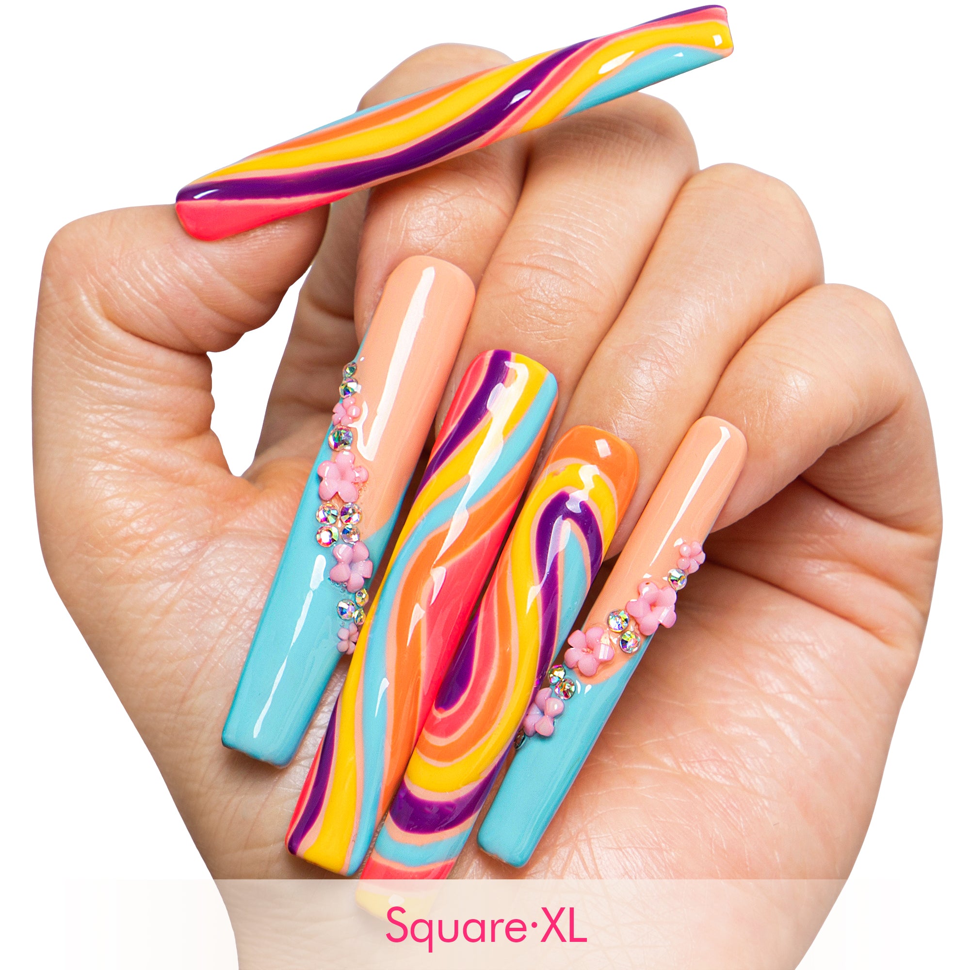 Too Groovy To Text Back Handmade Nails H619