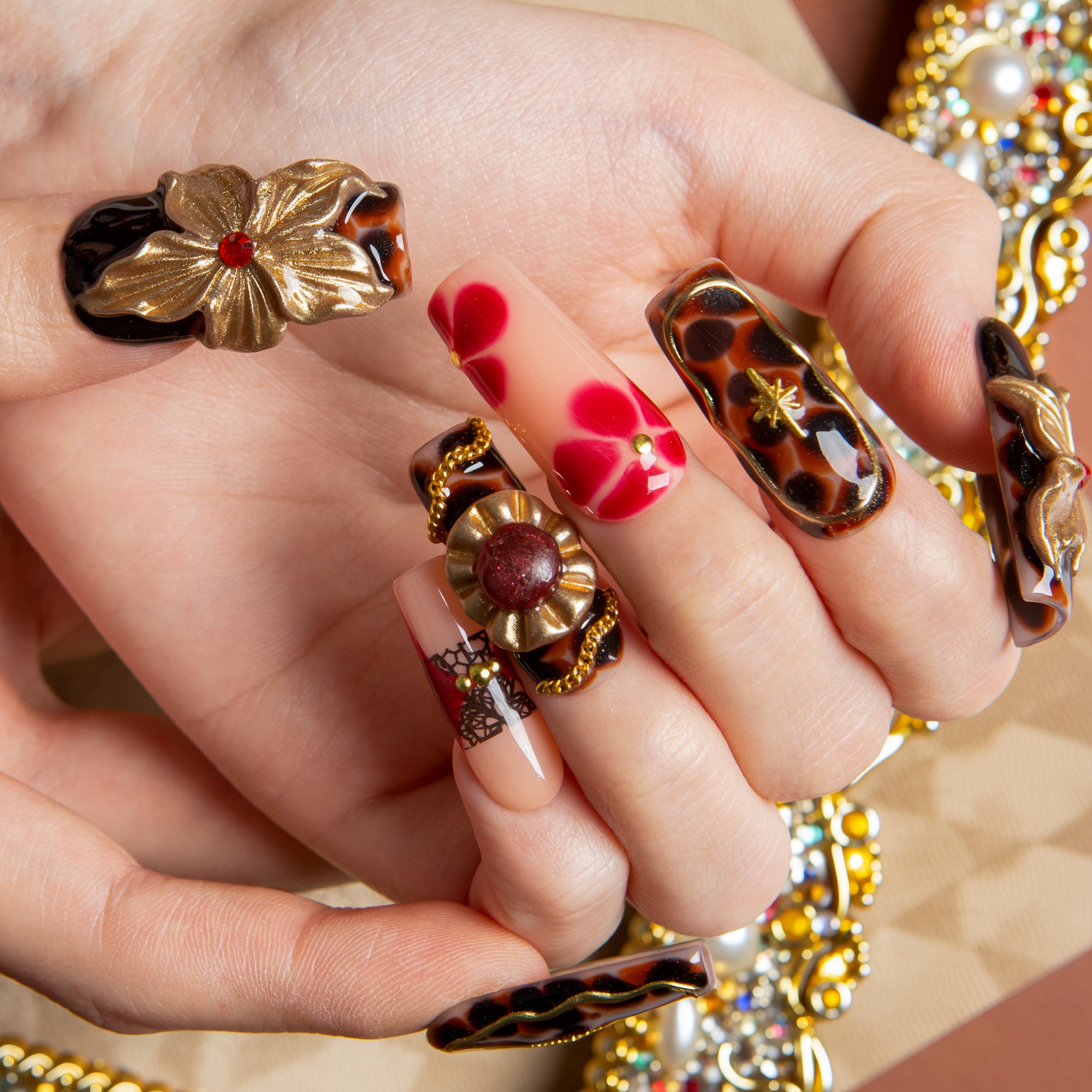 Sinner’s Boom Handmade Square Nails H623 RTS