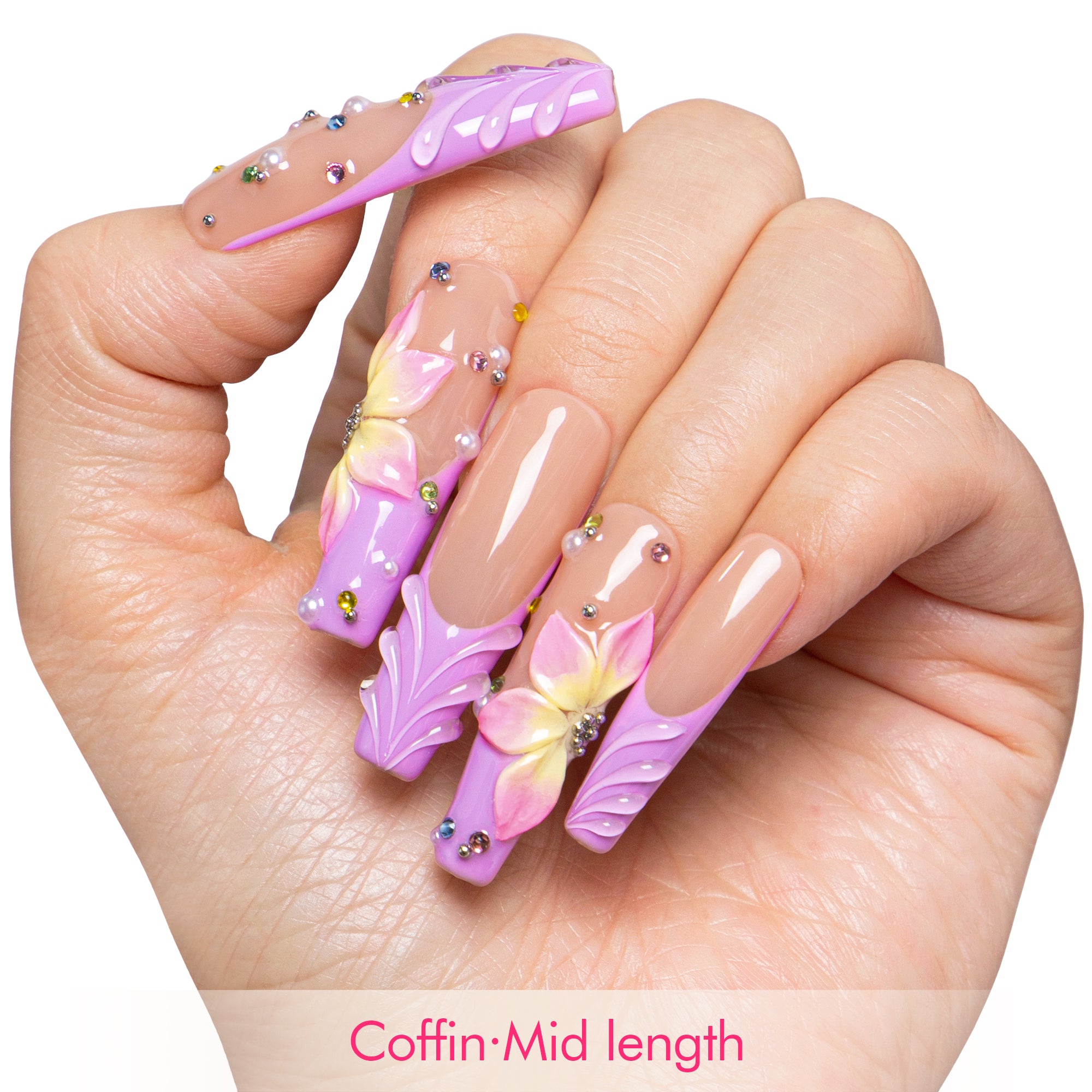 Floral Dream Handmade Nails H634