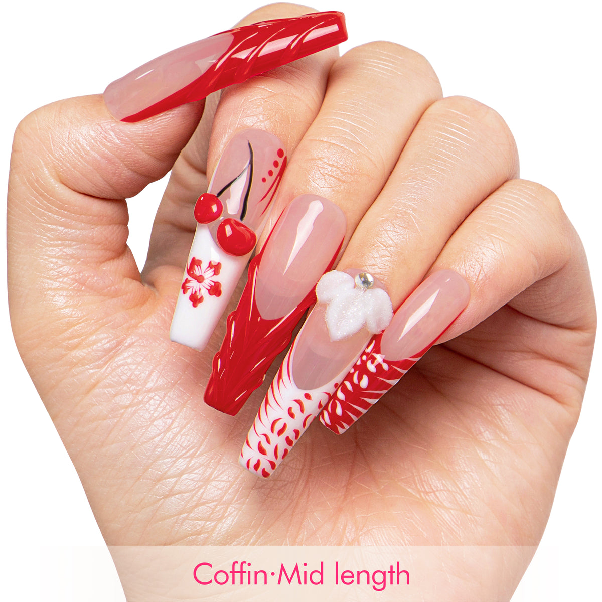 Cherry Blossom Handmade Nails H636