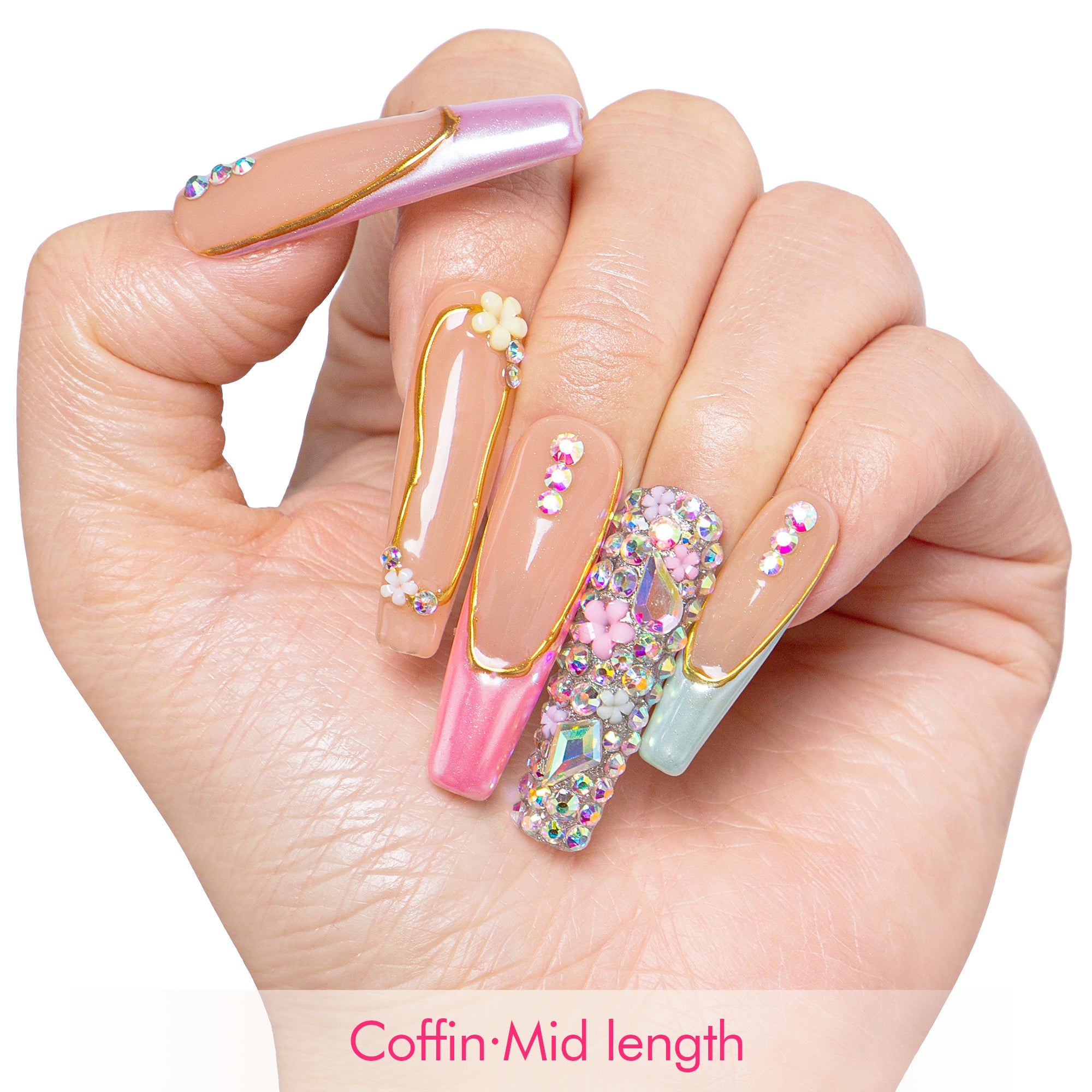 Pastel Fantasy Handmade Nails H652
