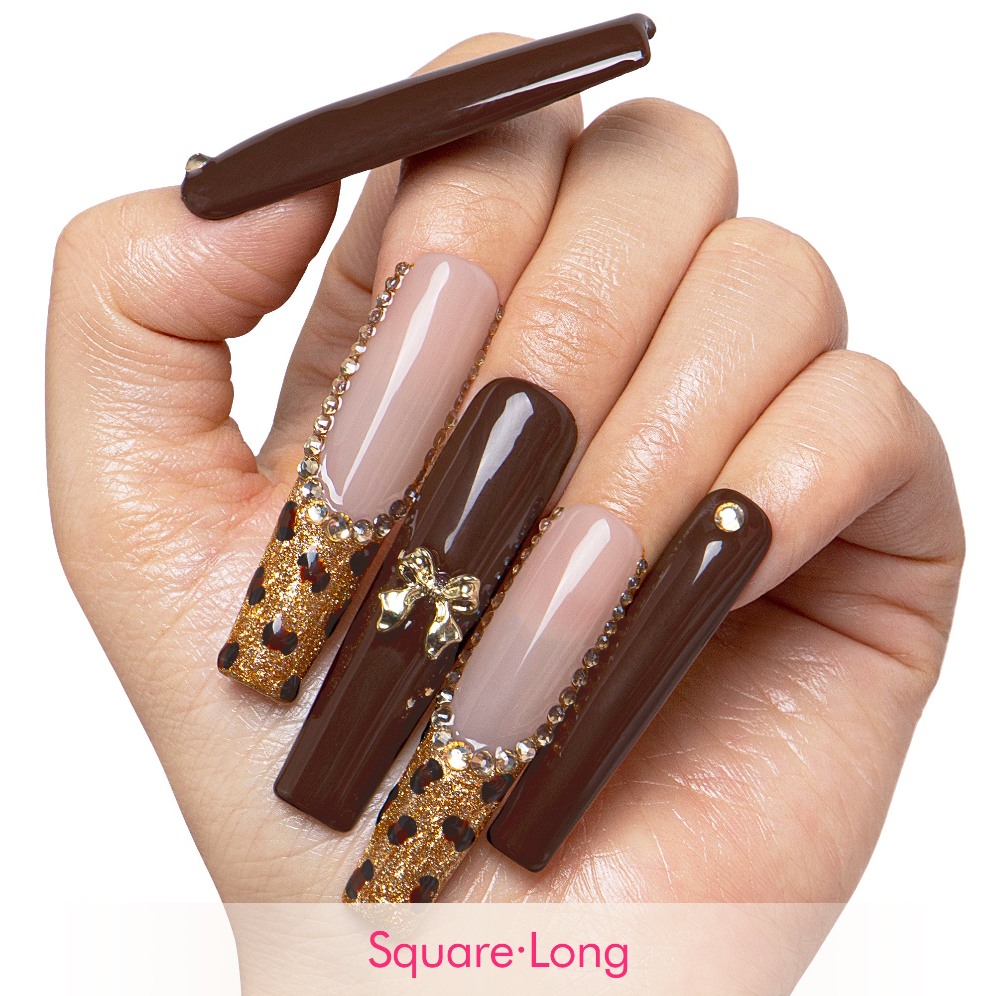 Choco Allure Handmade Nails H659