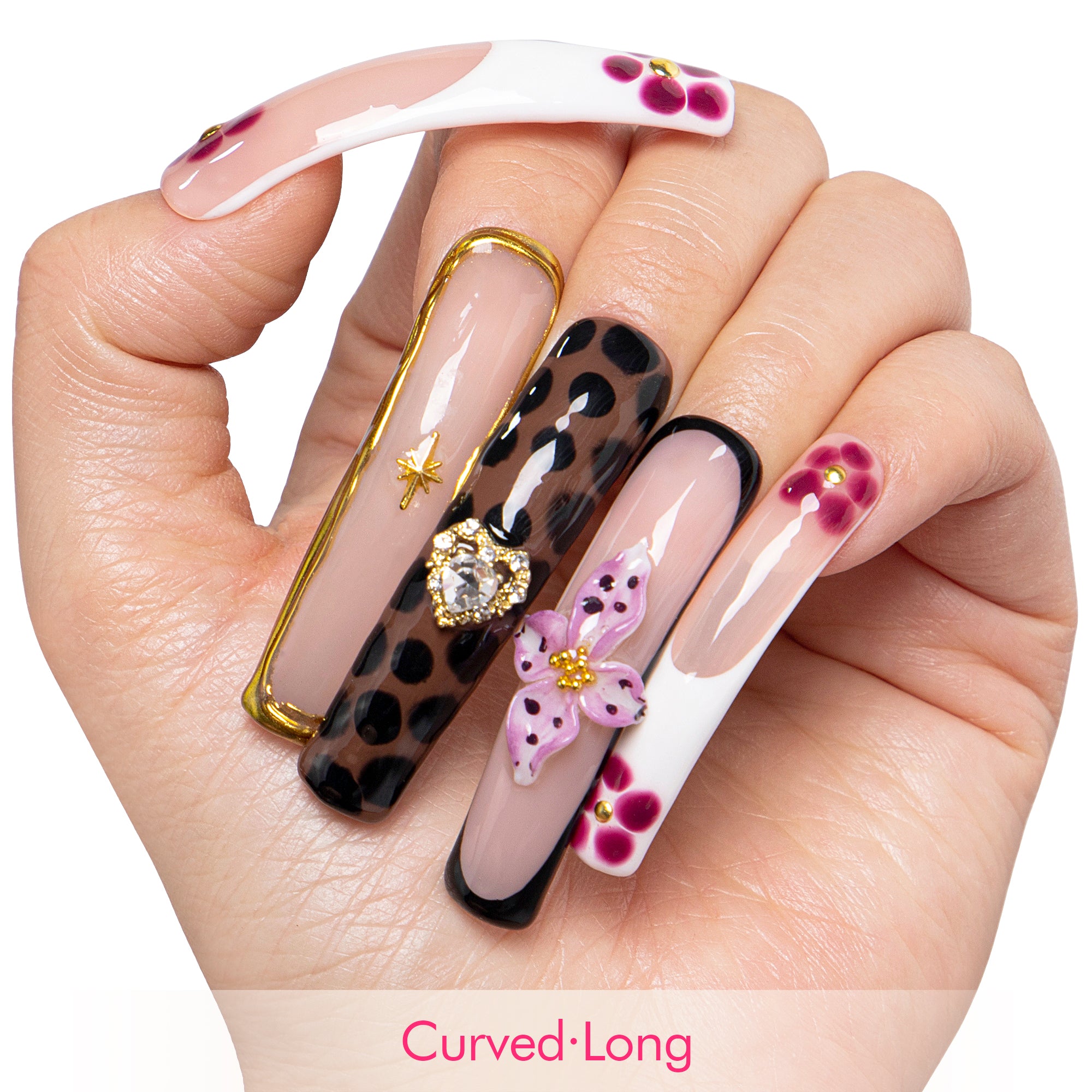 Bordeaux Kiss Handmade Nails H665