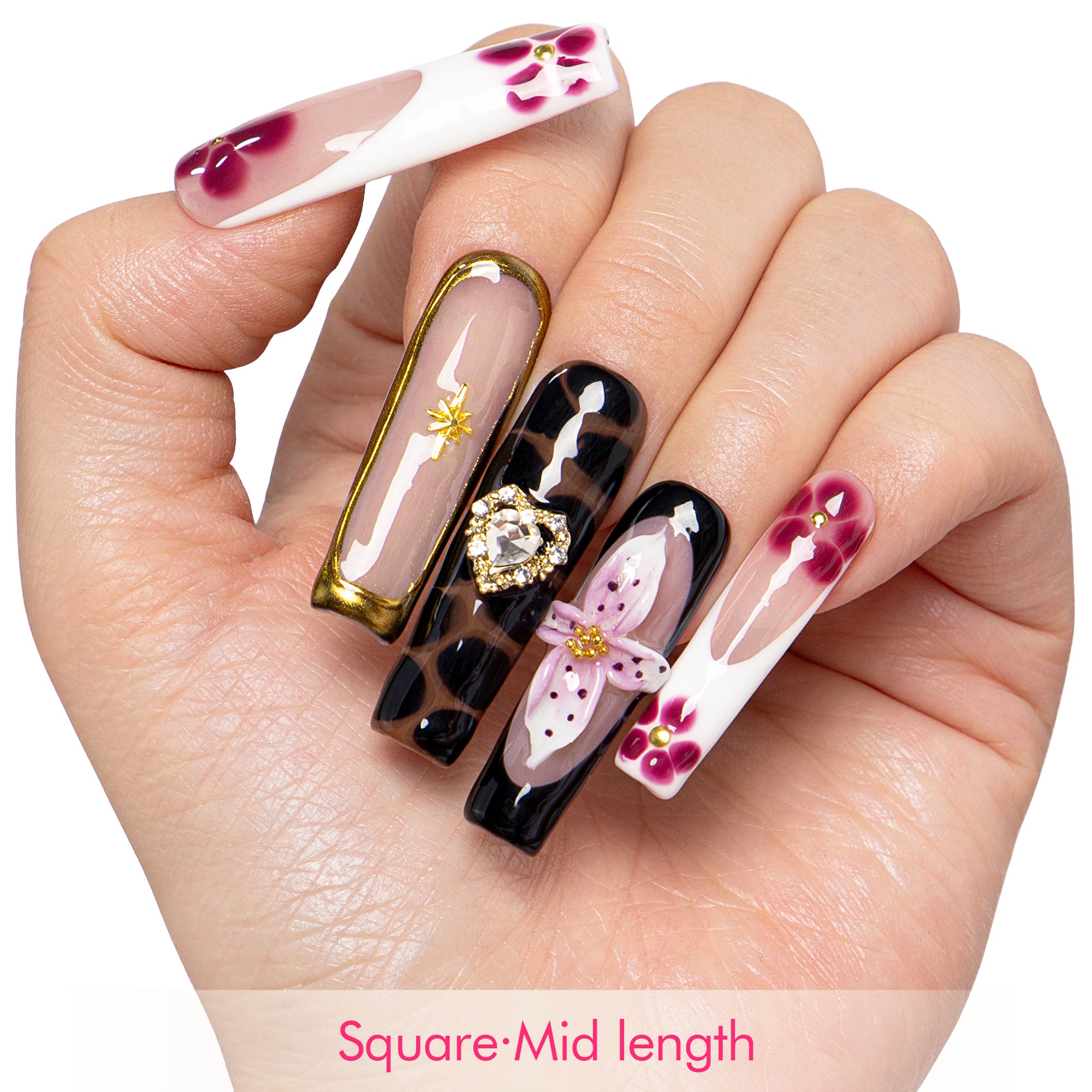 Bordeaux Kiss Handmade Nails H665