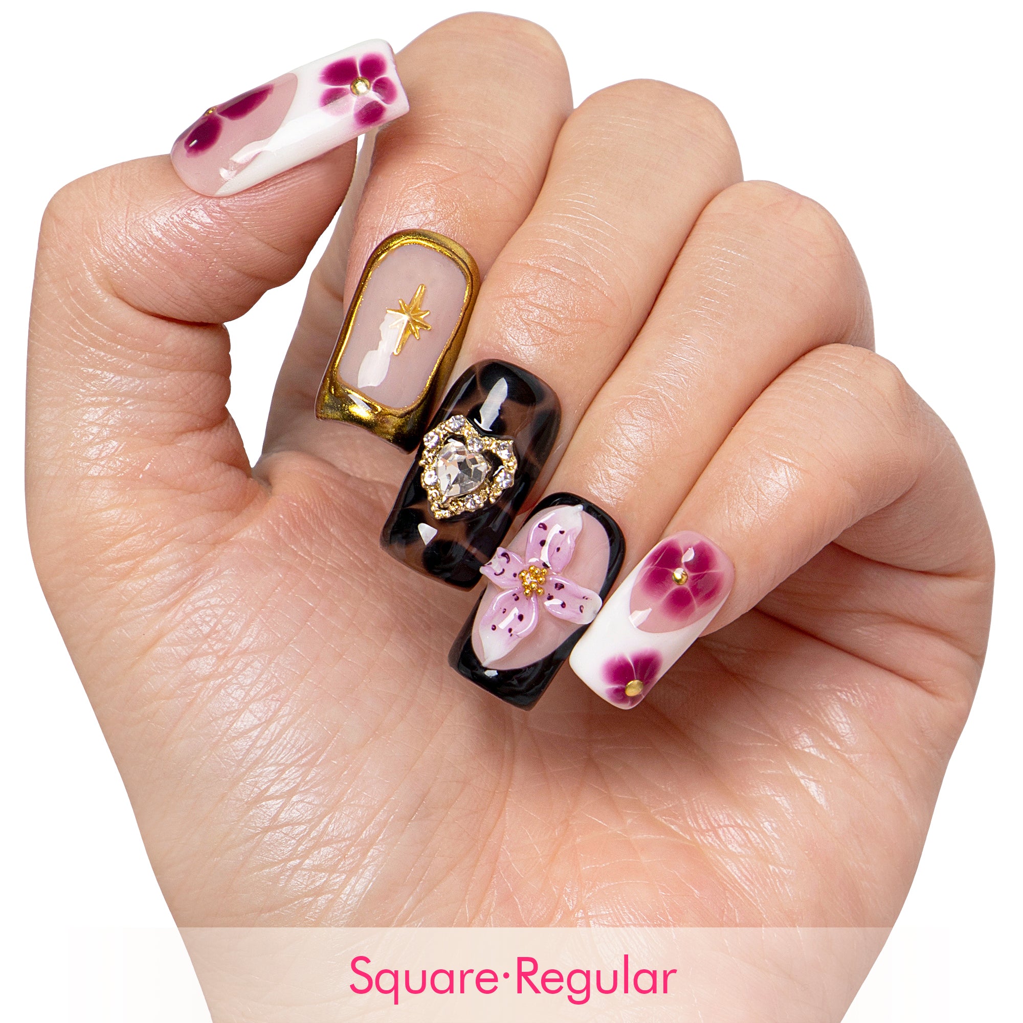 Bordeaux Kiss Handmade Nails H665