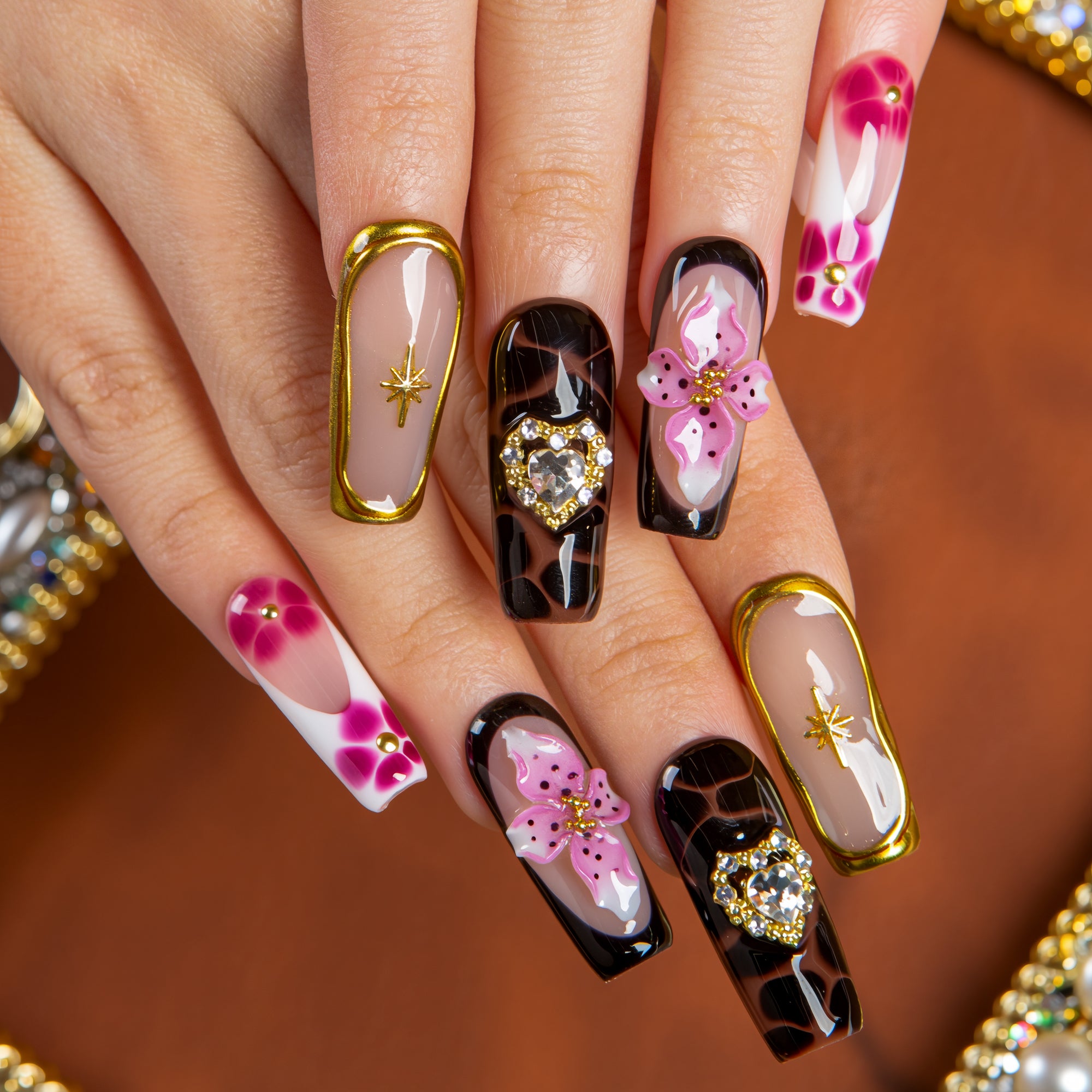 Bordeaux Kiss Handmade Nails H665