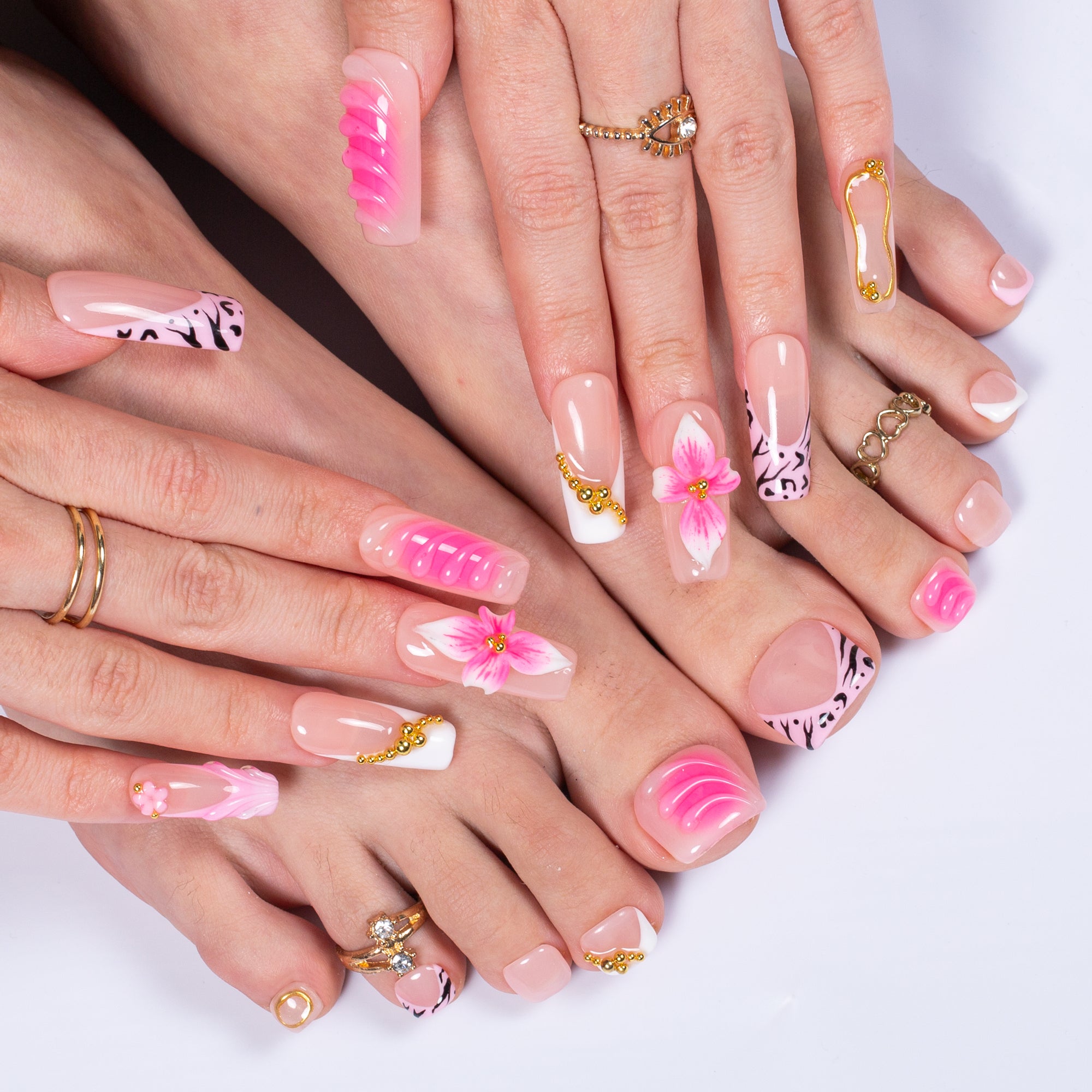 Sweet Kiss Combo Set Handmade Nails H664+T664