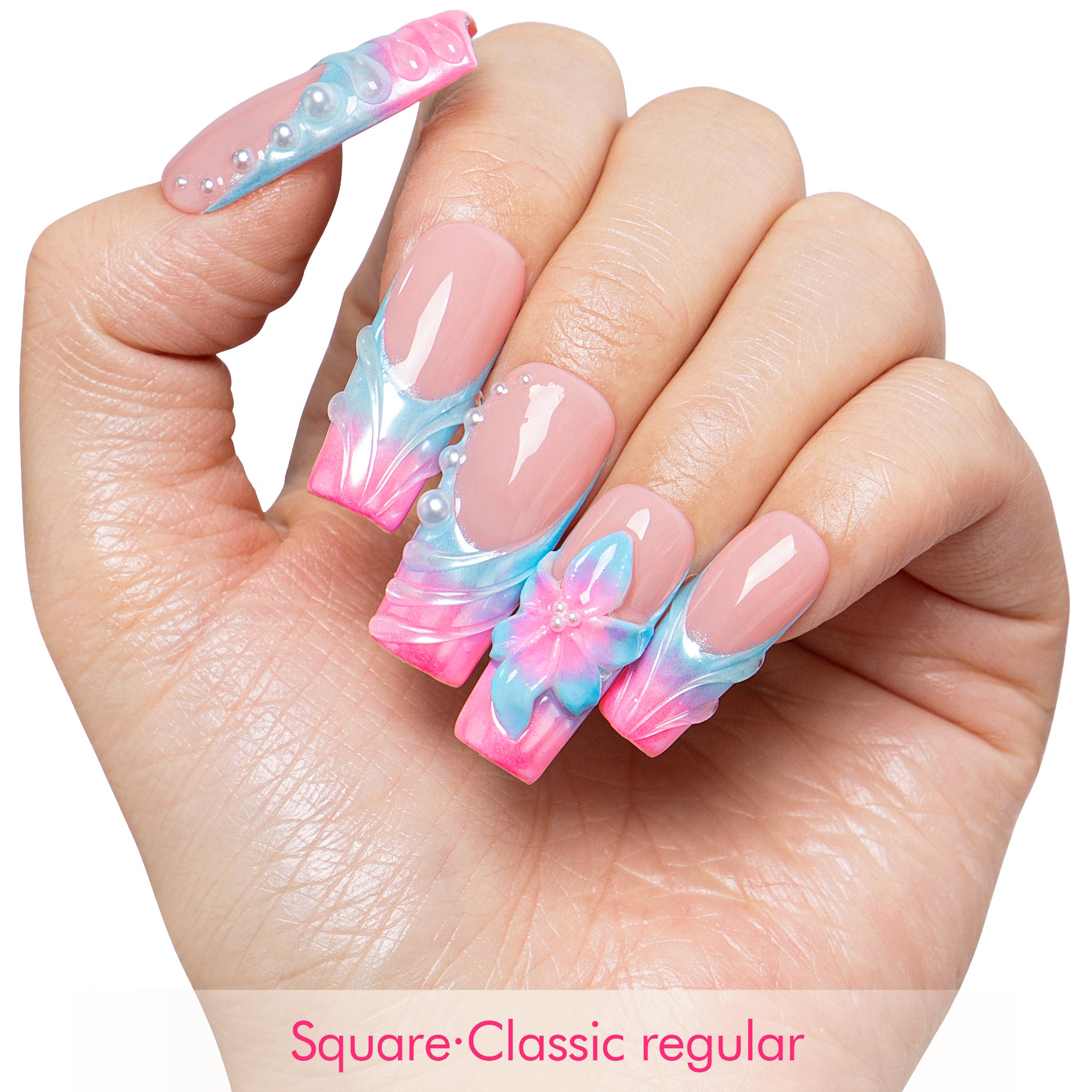 Dreamy Ocean Handmade Nails H671