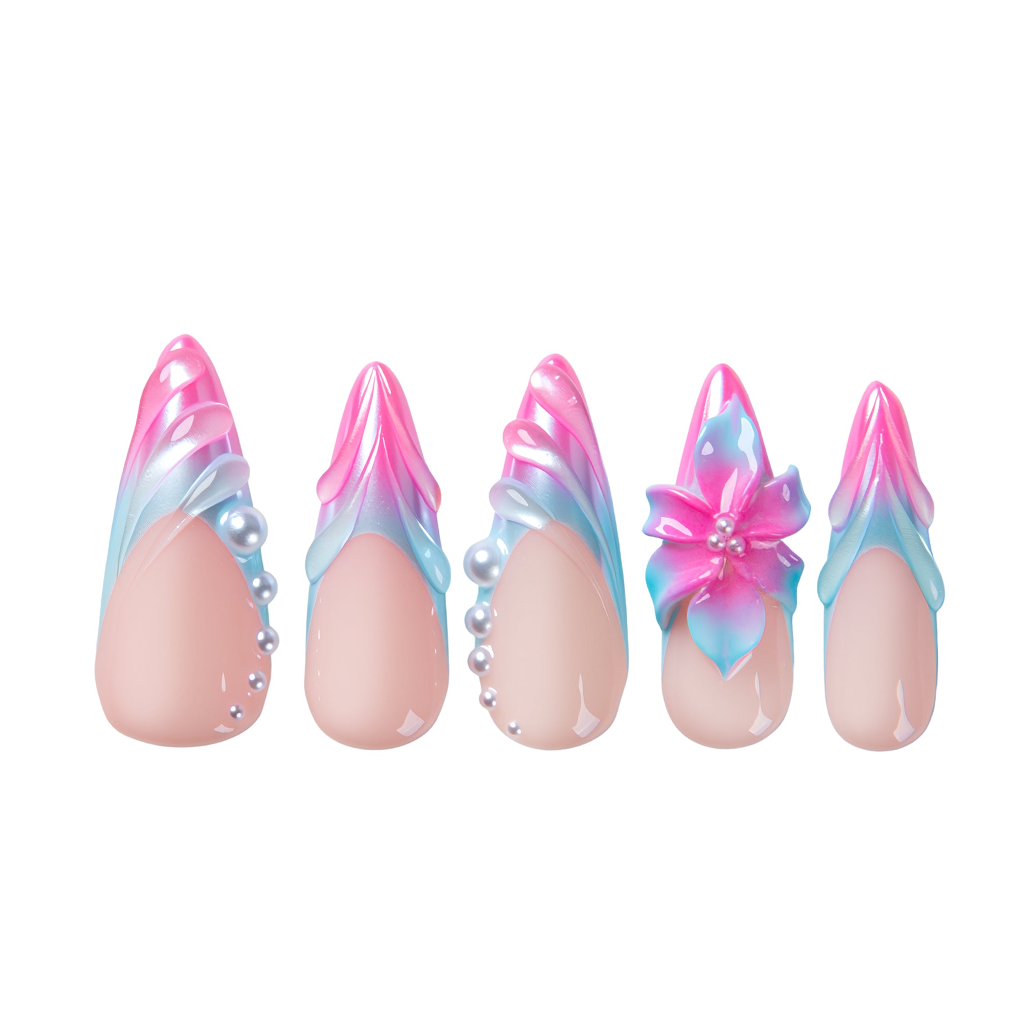 Dreamy Ocean Handmade Nails H671