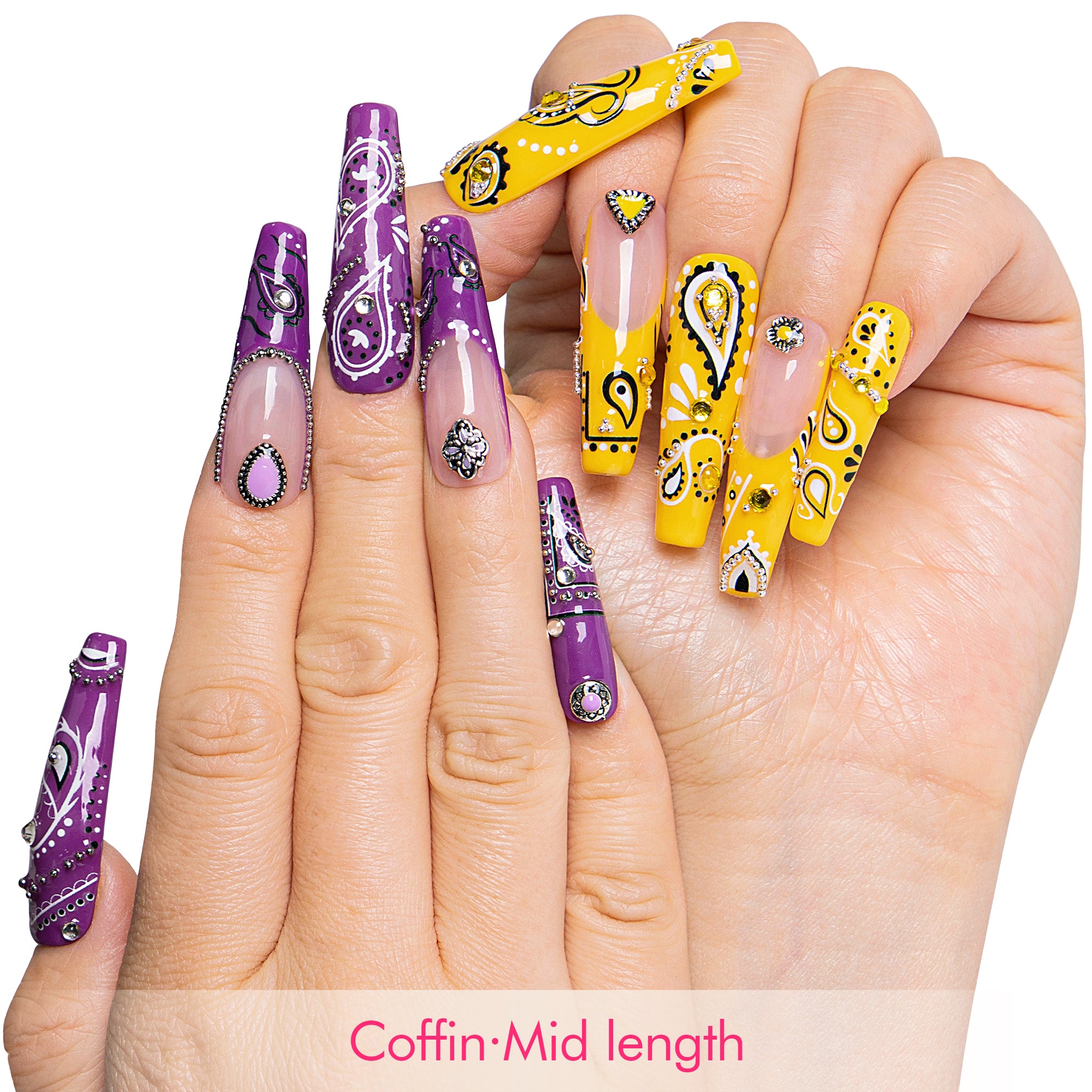 Paisley Rhapsody Handmade Nails H673