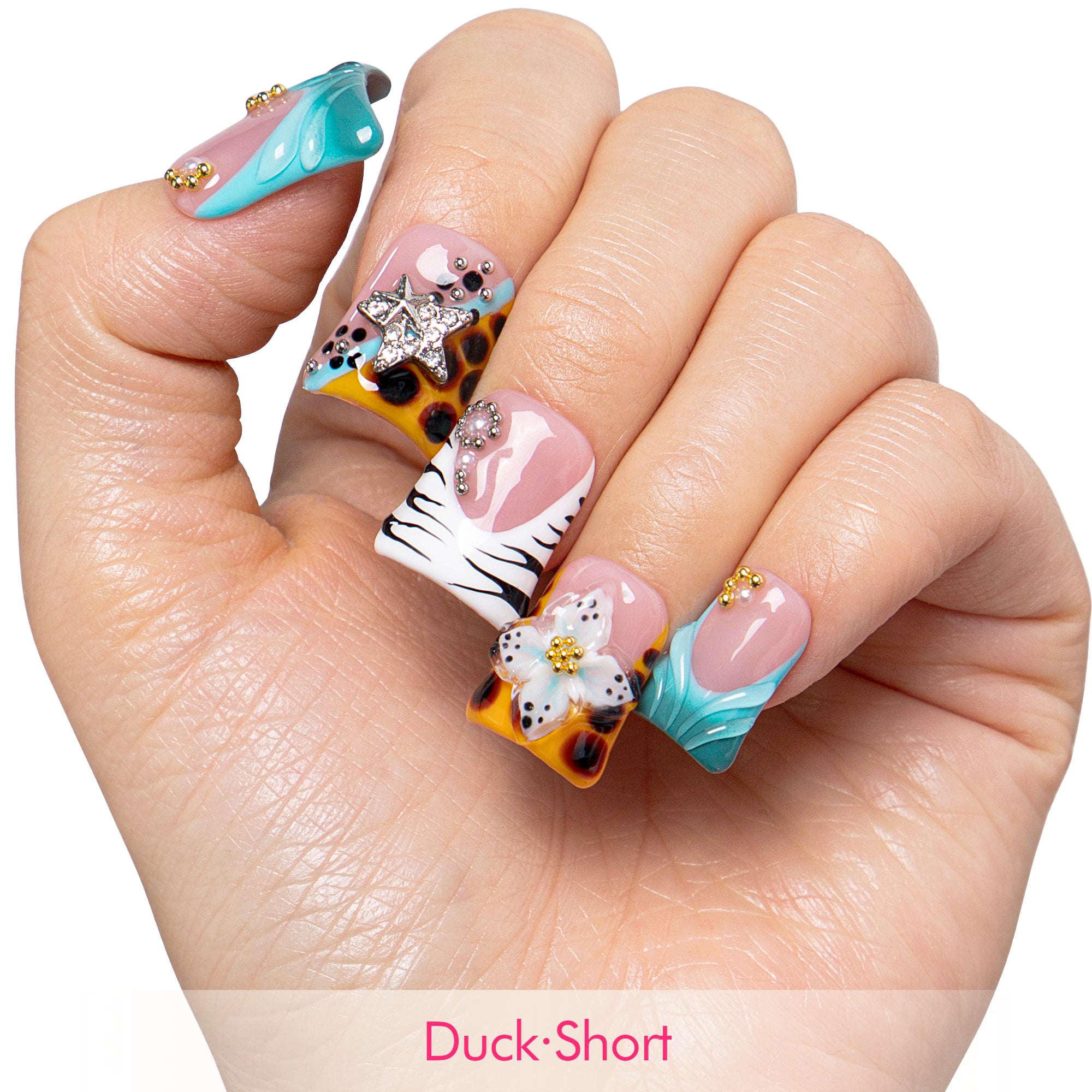 Jungle Whisper Handmade Nails H674