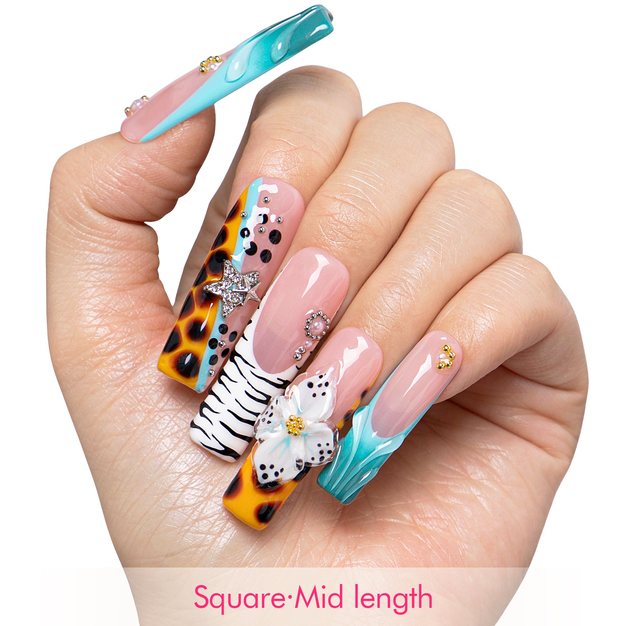 Jungle Whisper Handmade Nails H674