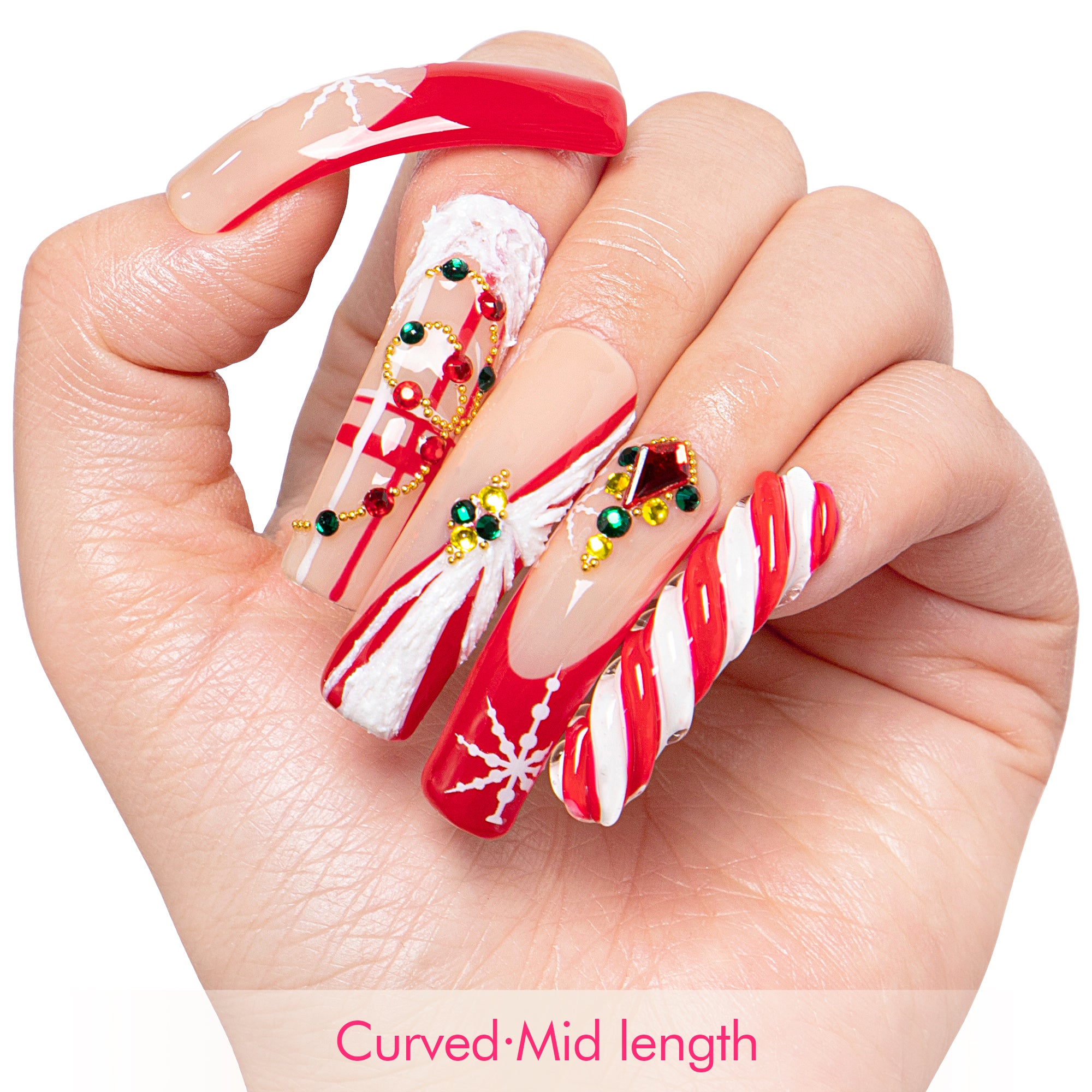 Candy Noel Handmade Nails H675