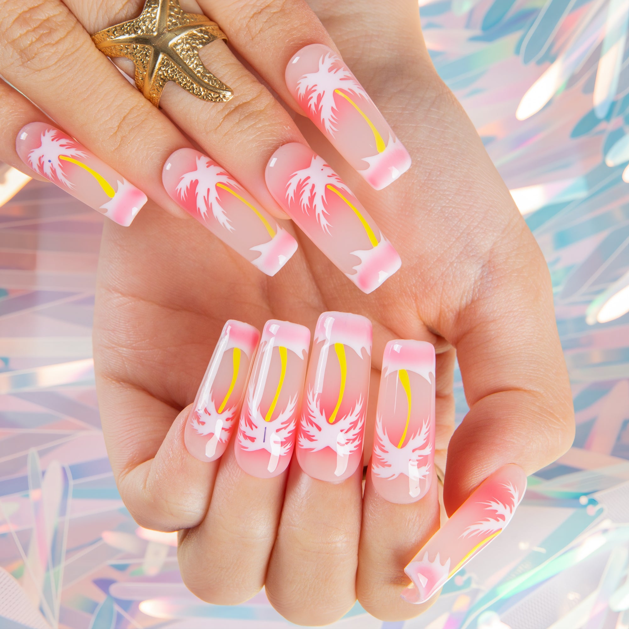 Bubble Pop Electric Handmade Nails GLOW IN THE DARK H625