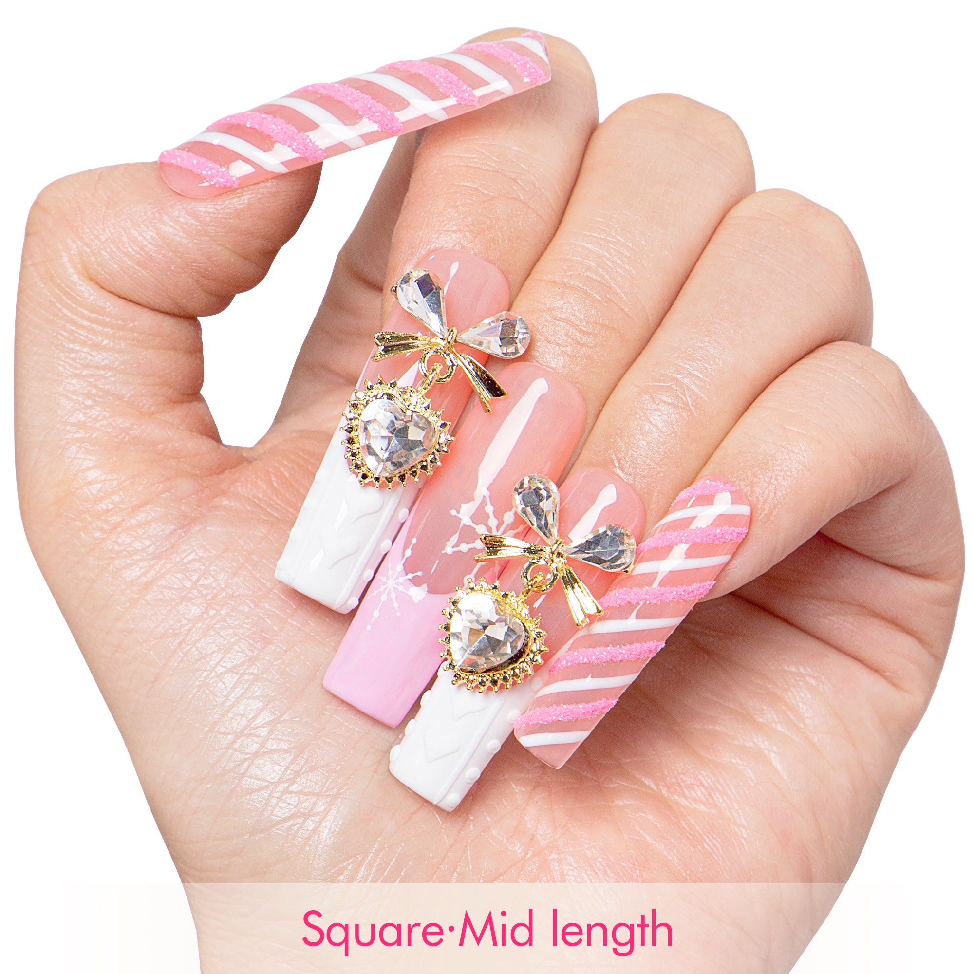 Pink Frost Handmade Nails H676