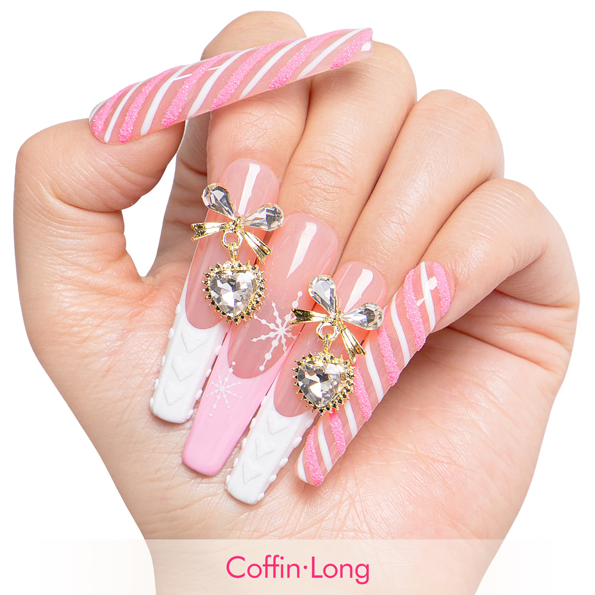 Pink Frost Handmade Nails H676