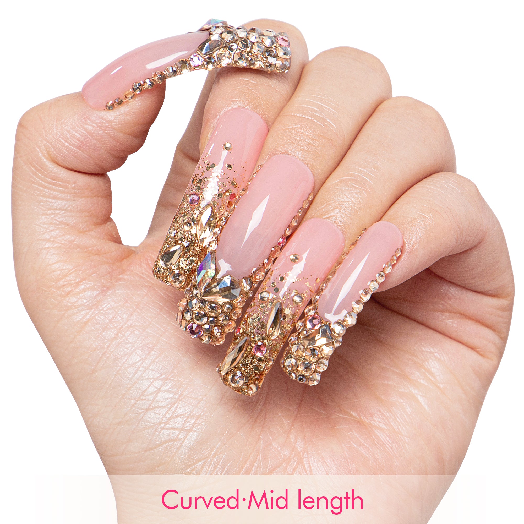 Golden Aura Handmade Nails H682