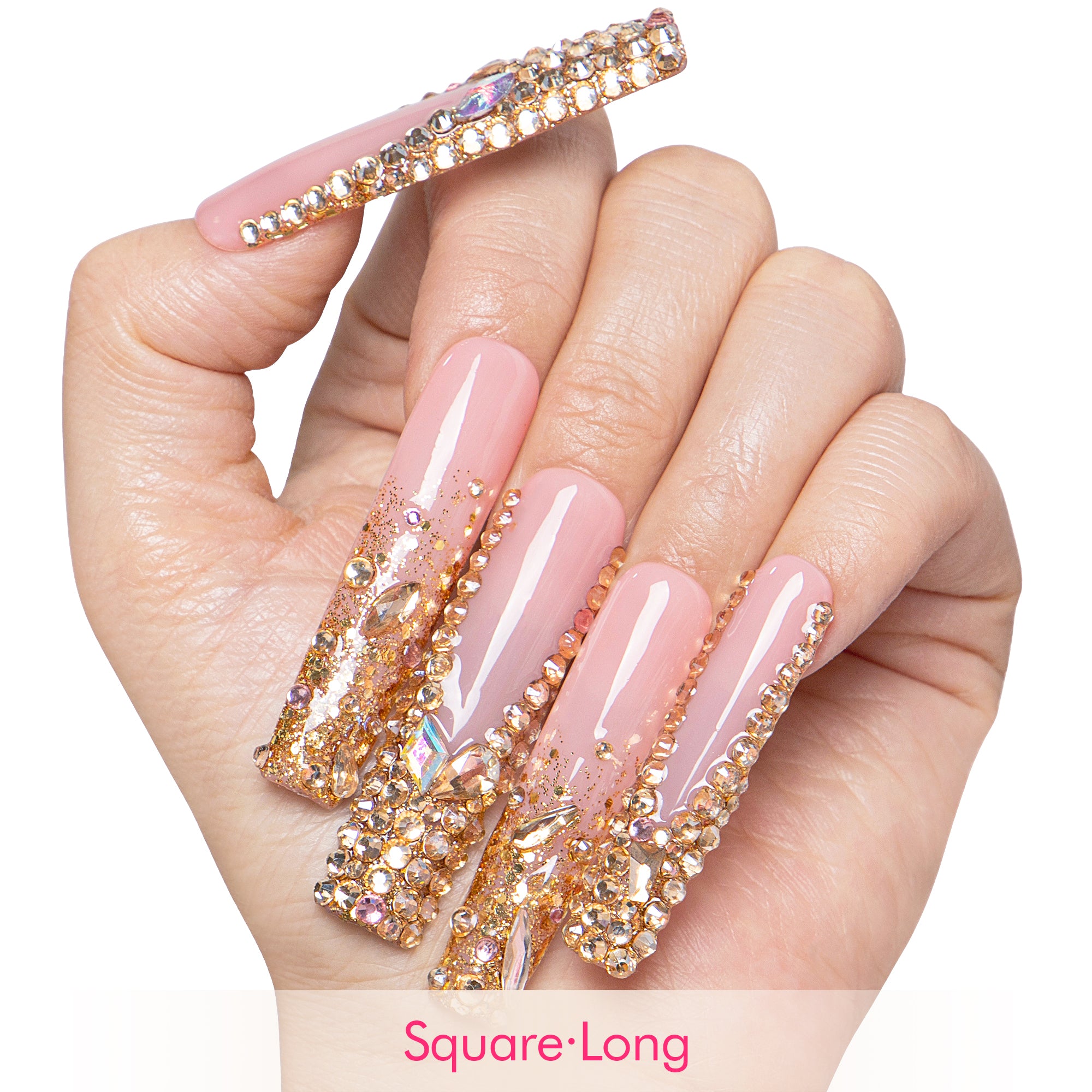 Golden Aura Handmade Nails H682