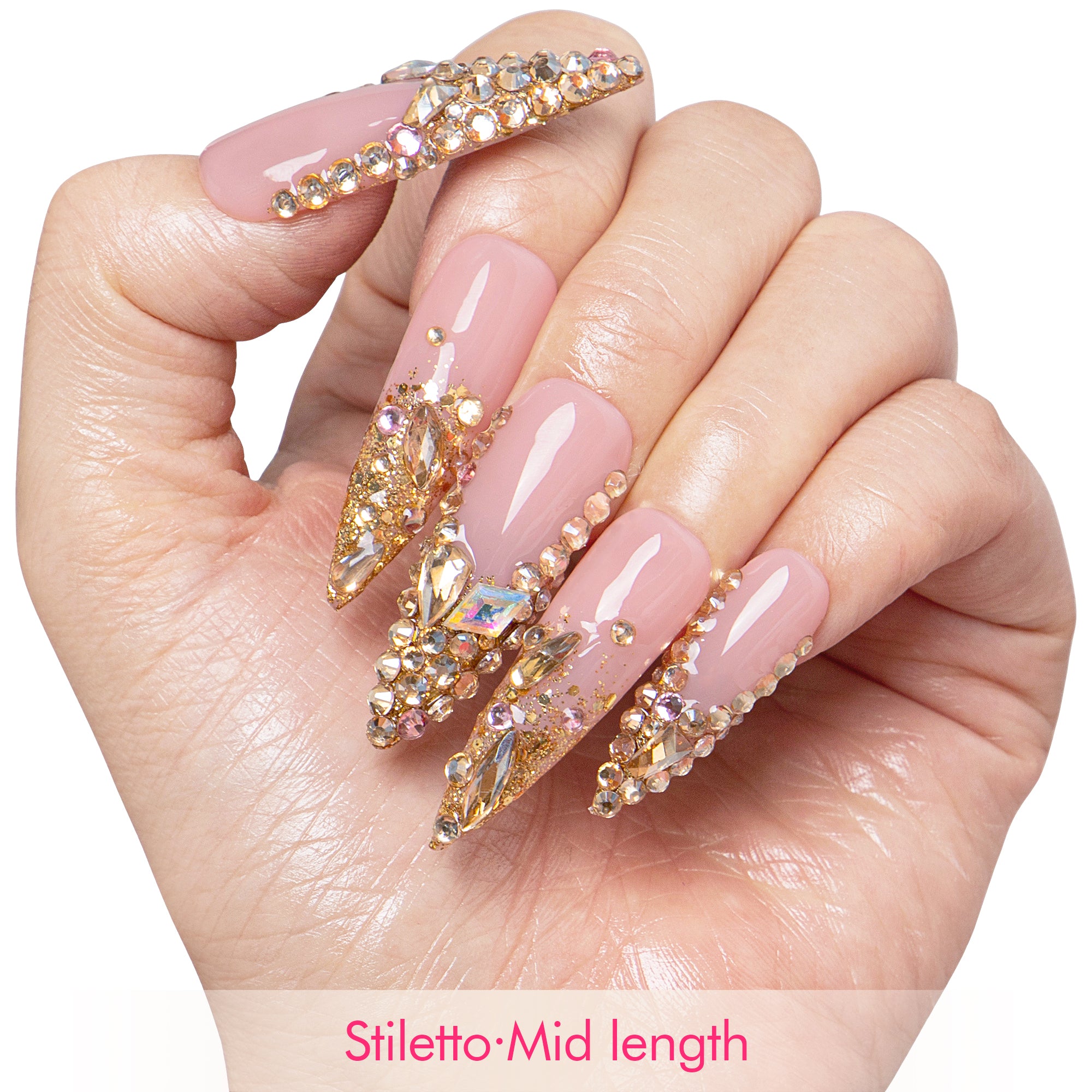 Golden Aura Handmade Nails H682