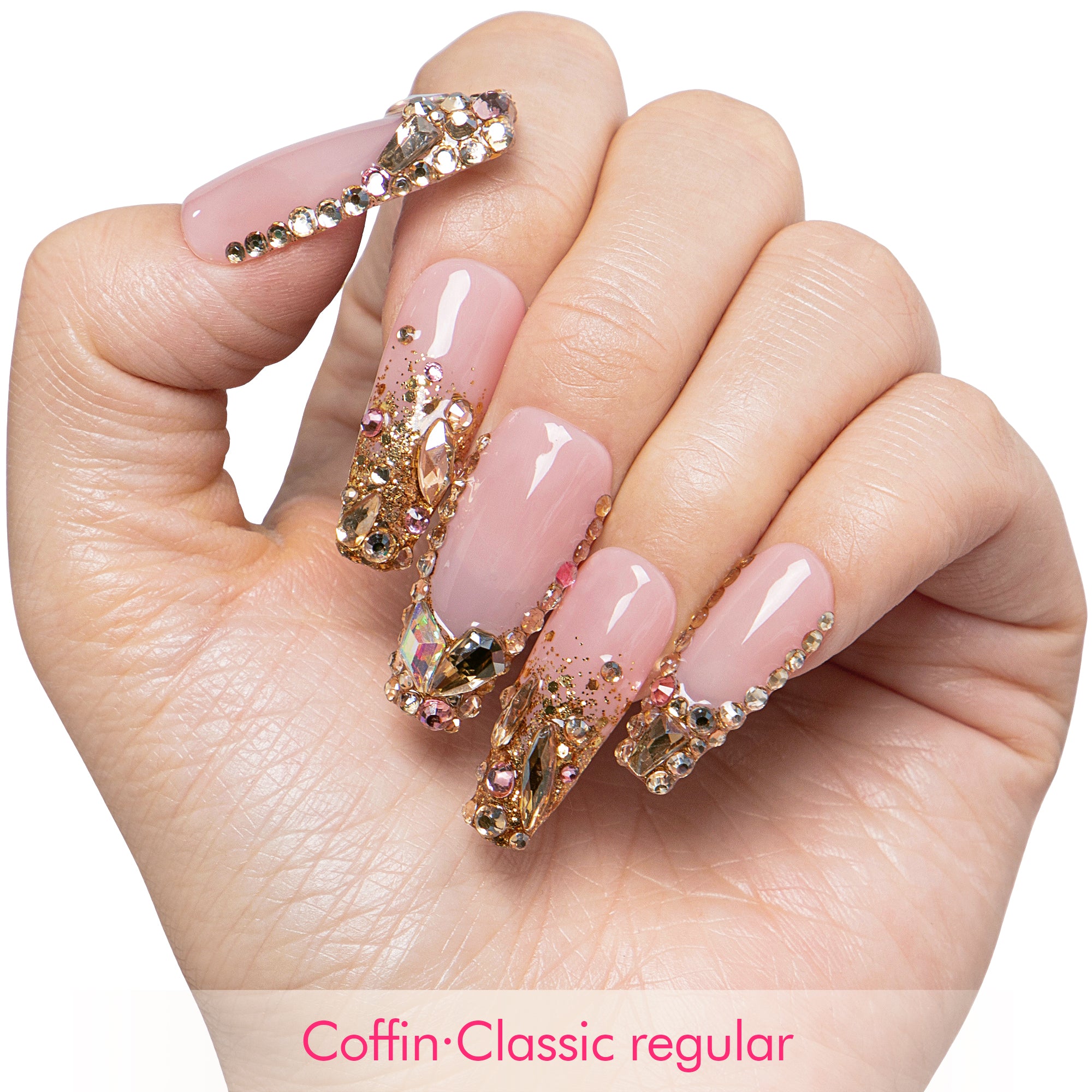 Golden Aura Handmade Nails H682