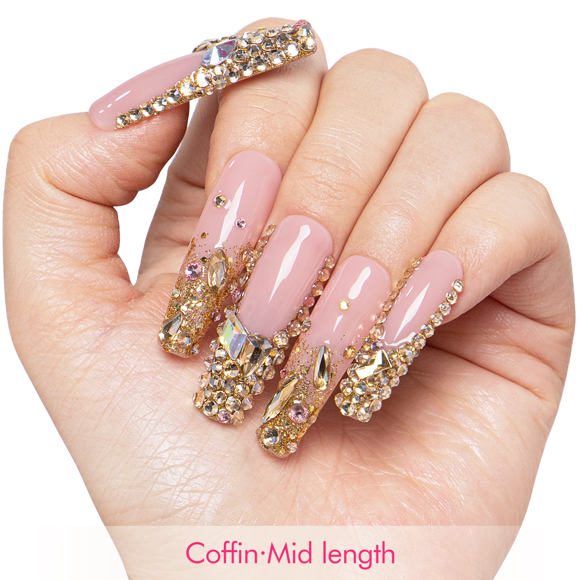 Golden Aura Handmade Nails H682