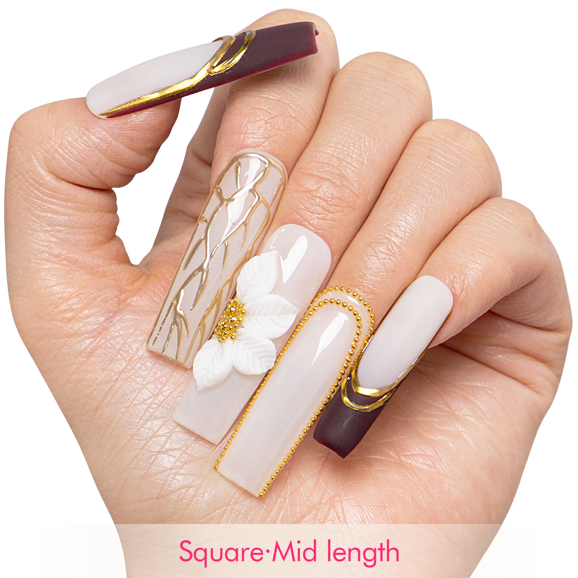 Luxe Mocha Handmade Nails H683