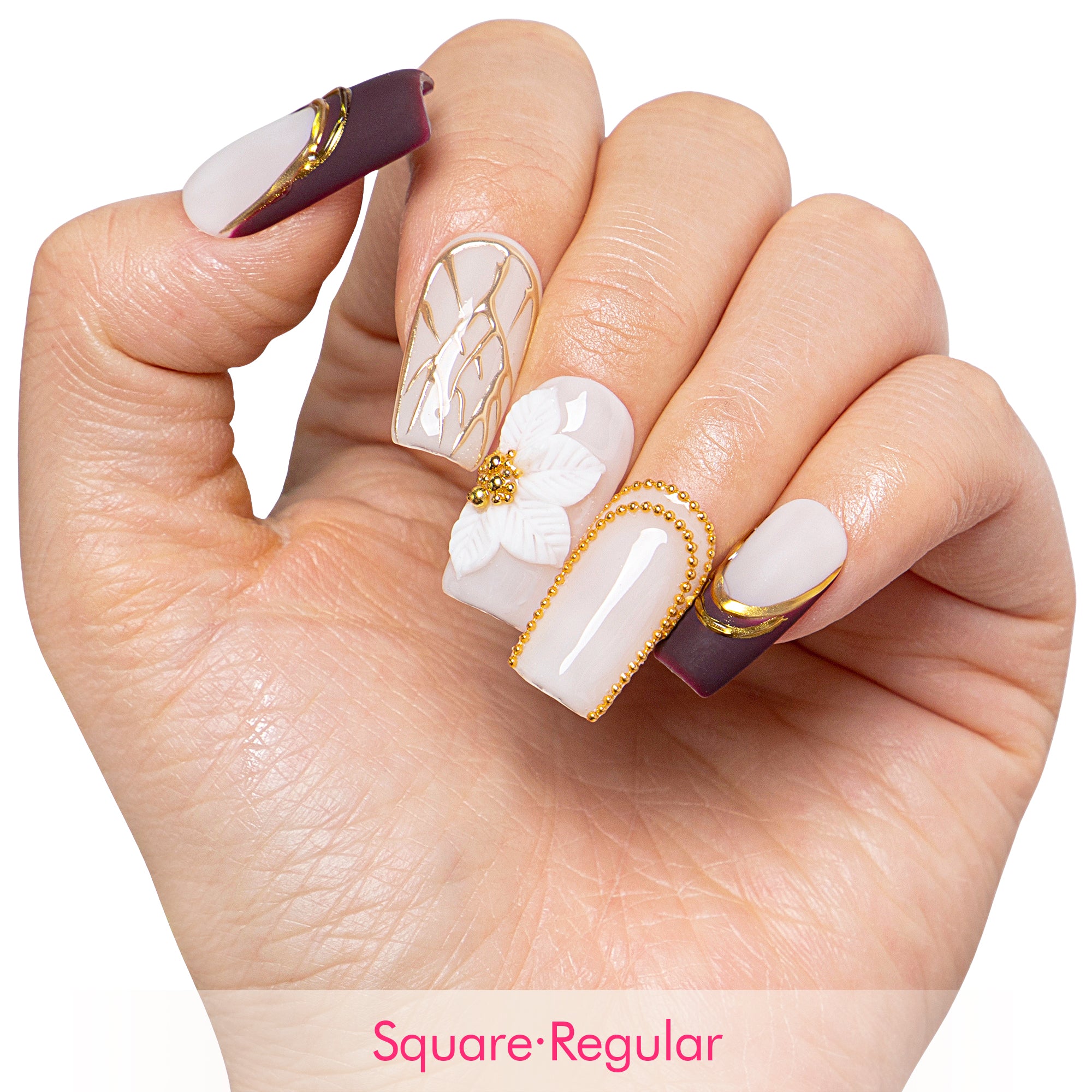 Luxe Mocha Handmade Nails H683