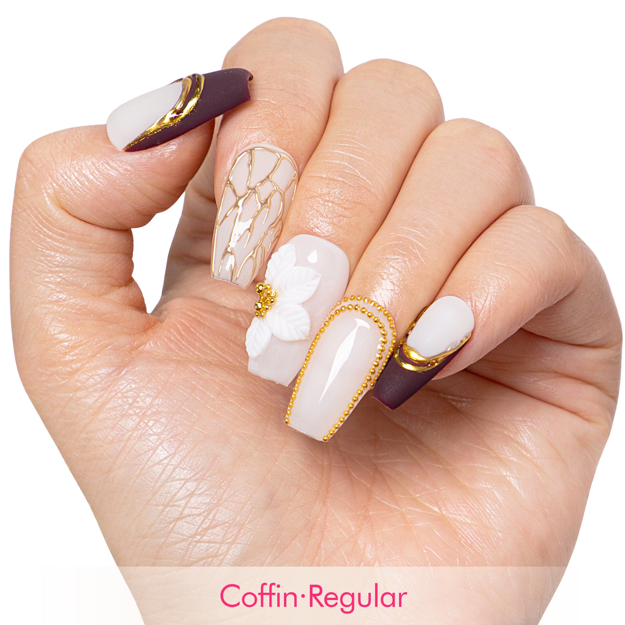 Luxe Mocha Handmade Nails H683