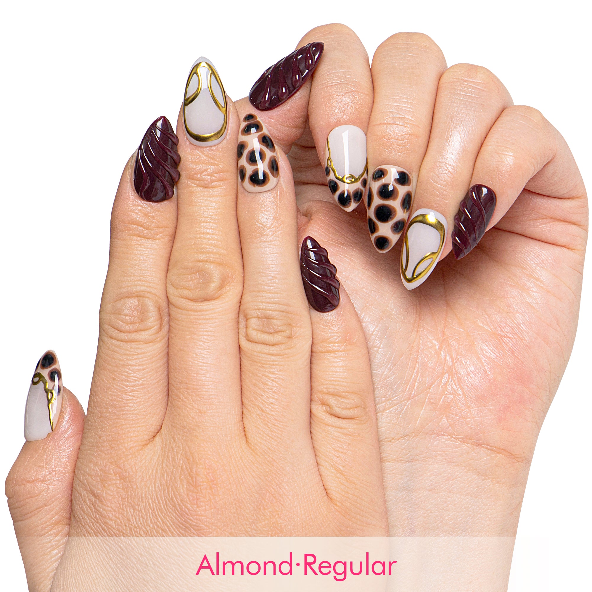 Wine Panther Handmade Nails H689