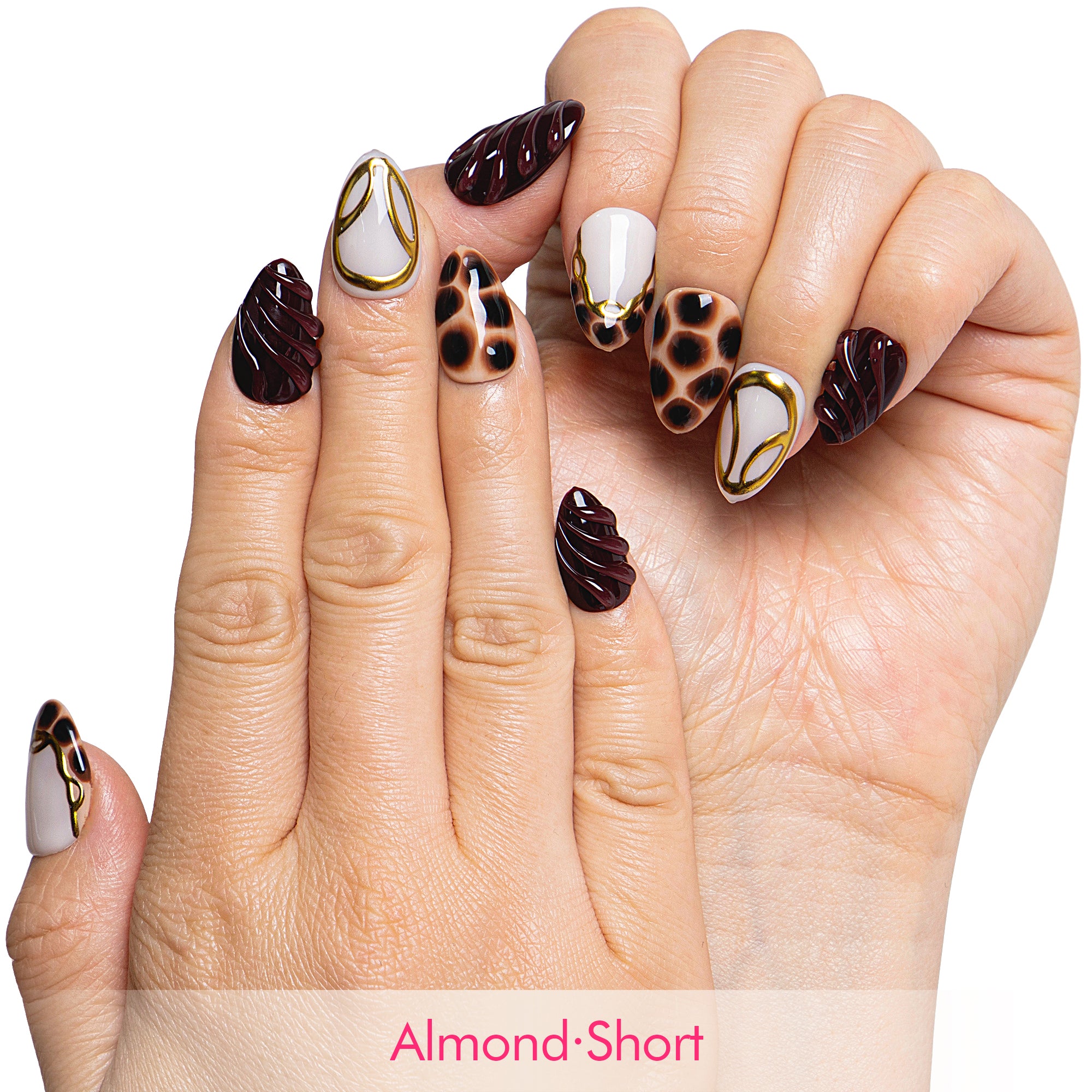 Wine Panther Handmade Nails H689