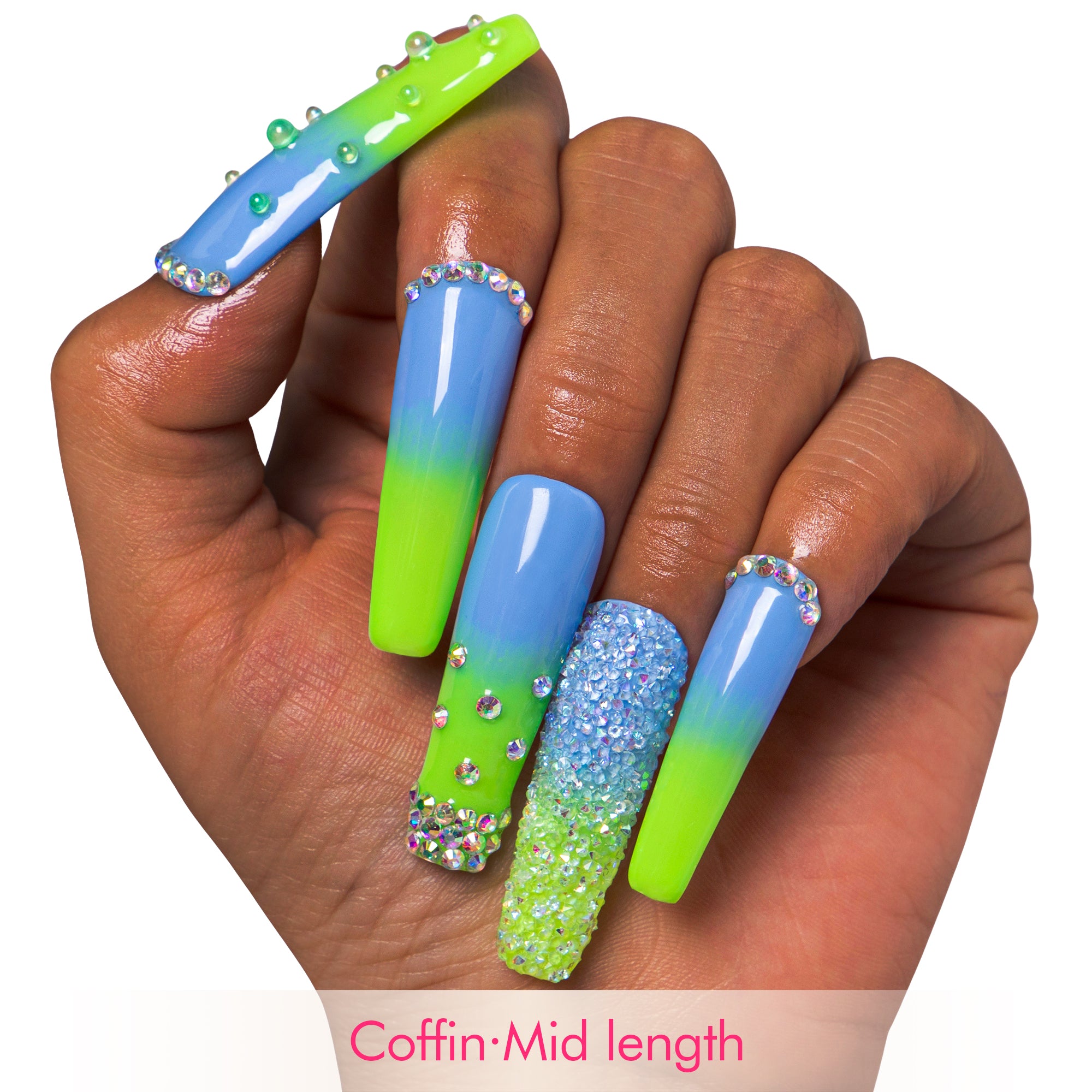 Dreamy Sky Luxury Handmade Nails H69