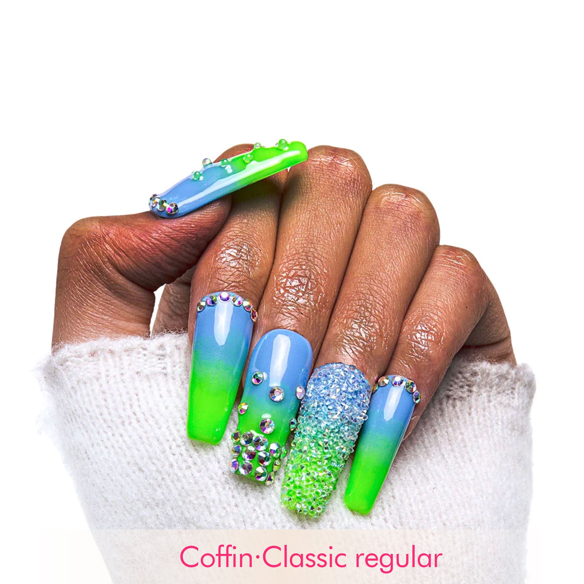 Dreamy Sky Luxury Handmade Nails H69
