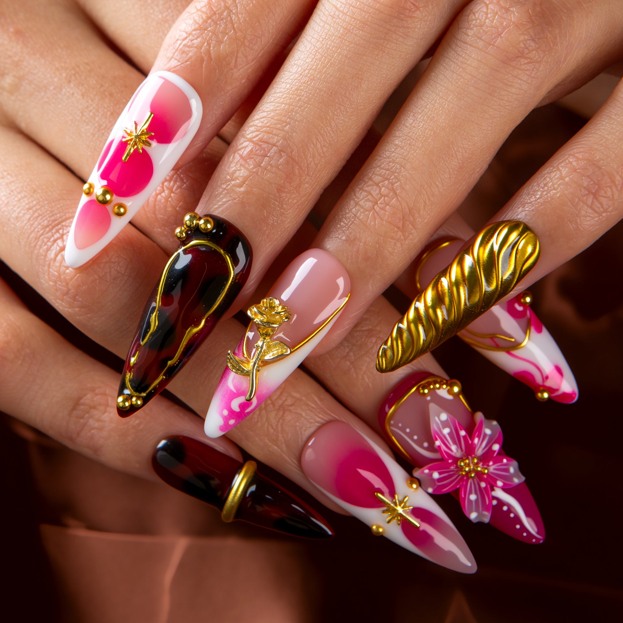 Flaming Desire Handmade Nails H690